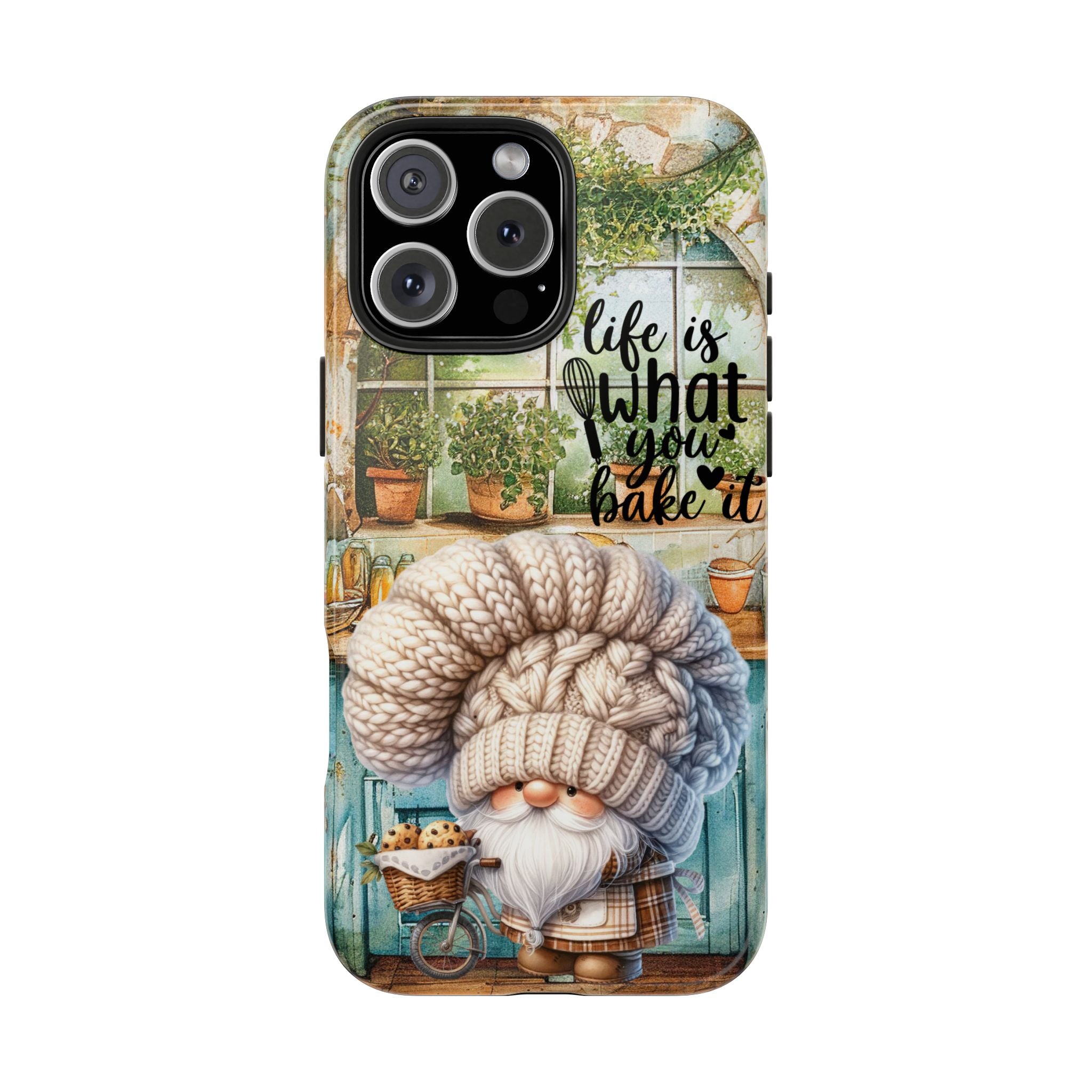 Baker Gnome Tough Phone Case - "Life is What You Bake It" Design
