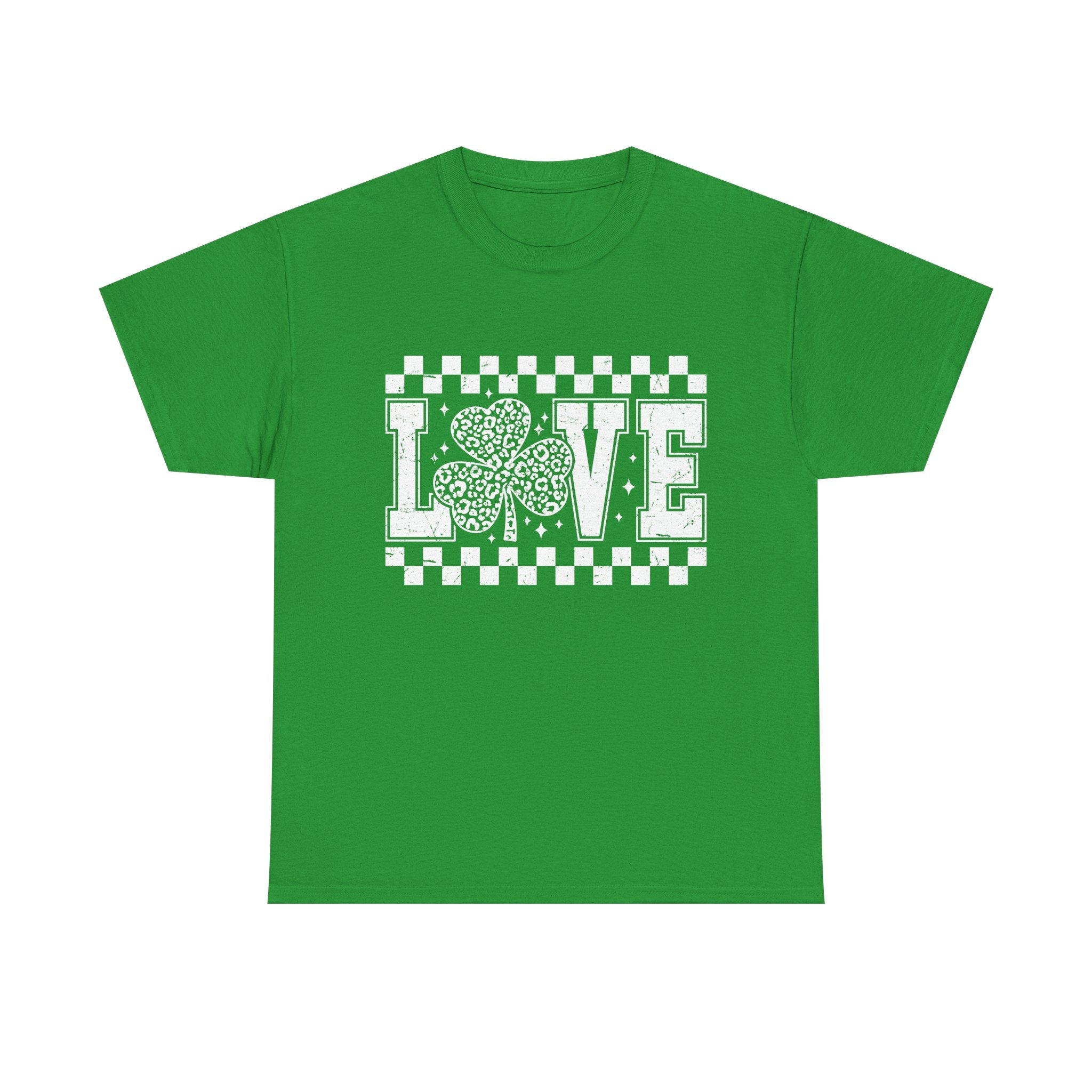 Love & Luck Heavy Cotton Tee - St. Patrick's Day Green T-Shirt