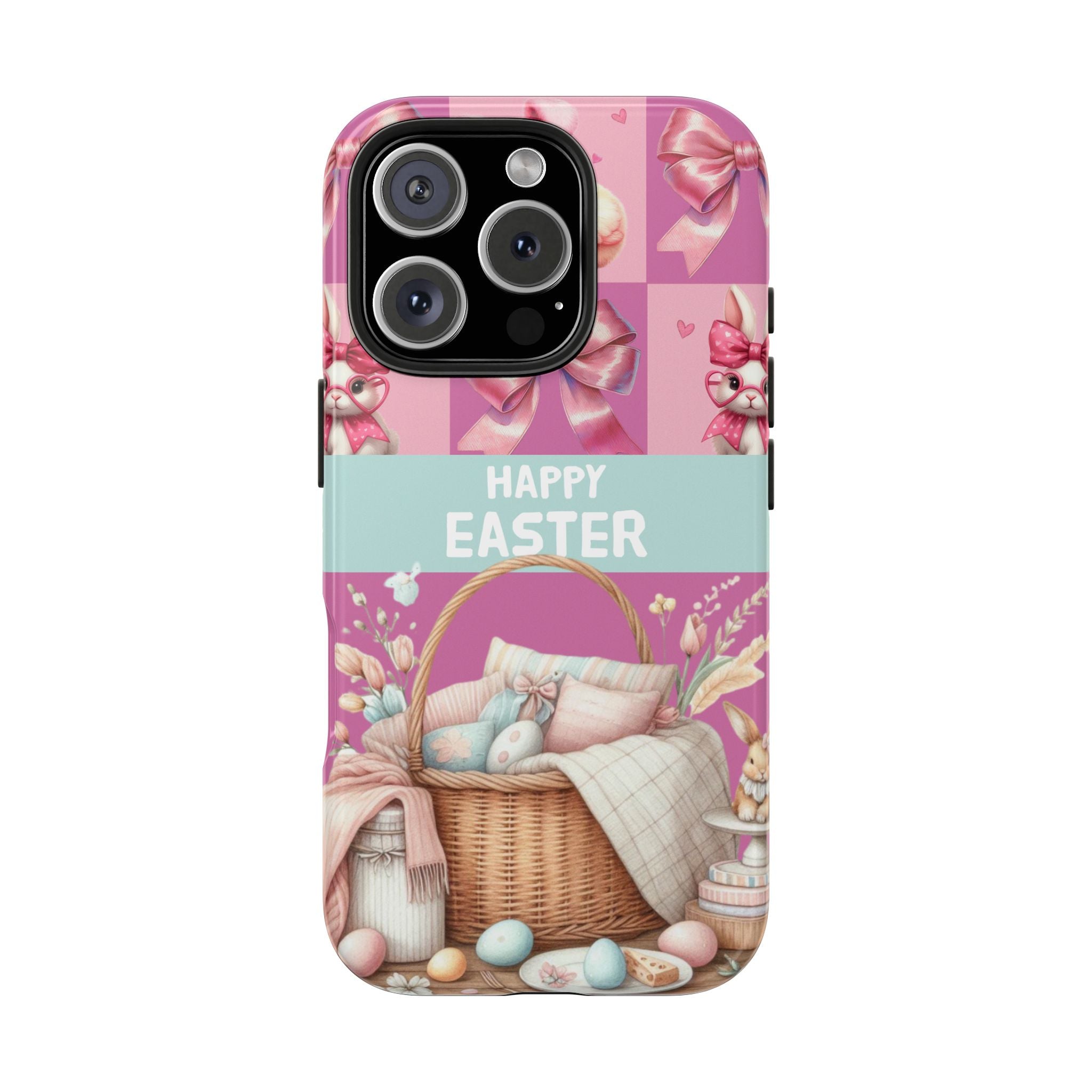 Easter-Themed Tough Phone Case – Cute Bunny & Basket Designs