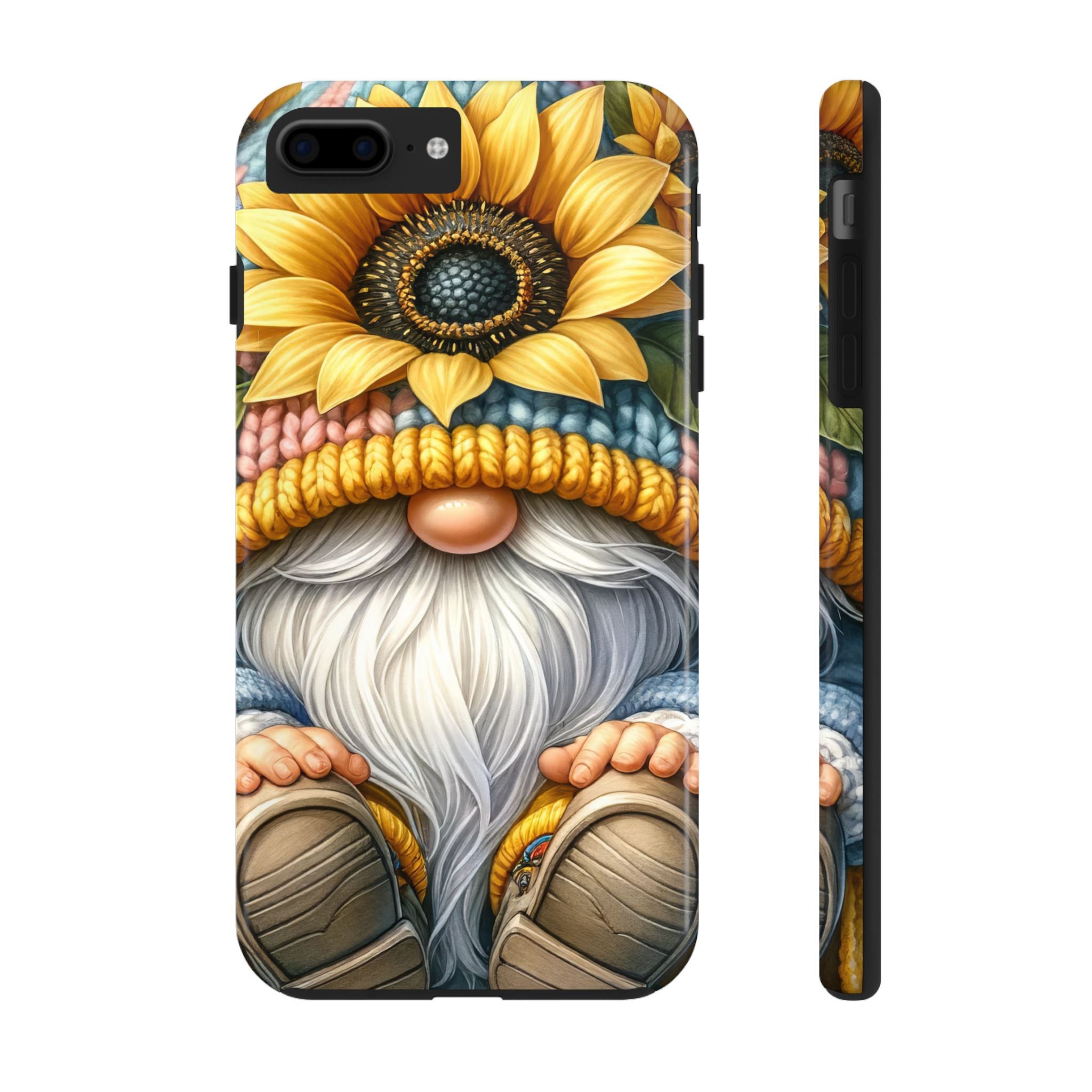 Gnome with Sunflower Tough Impact Resistant Phone Case Cute & Whimsical Protection iPhone Samsung Cover