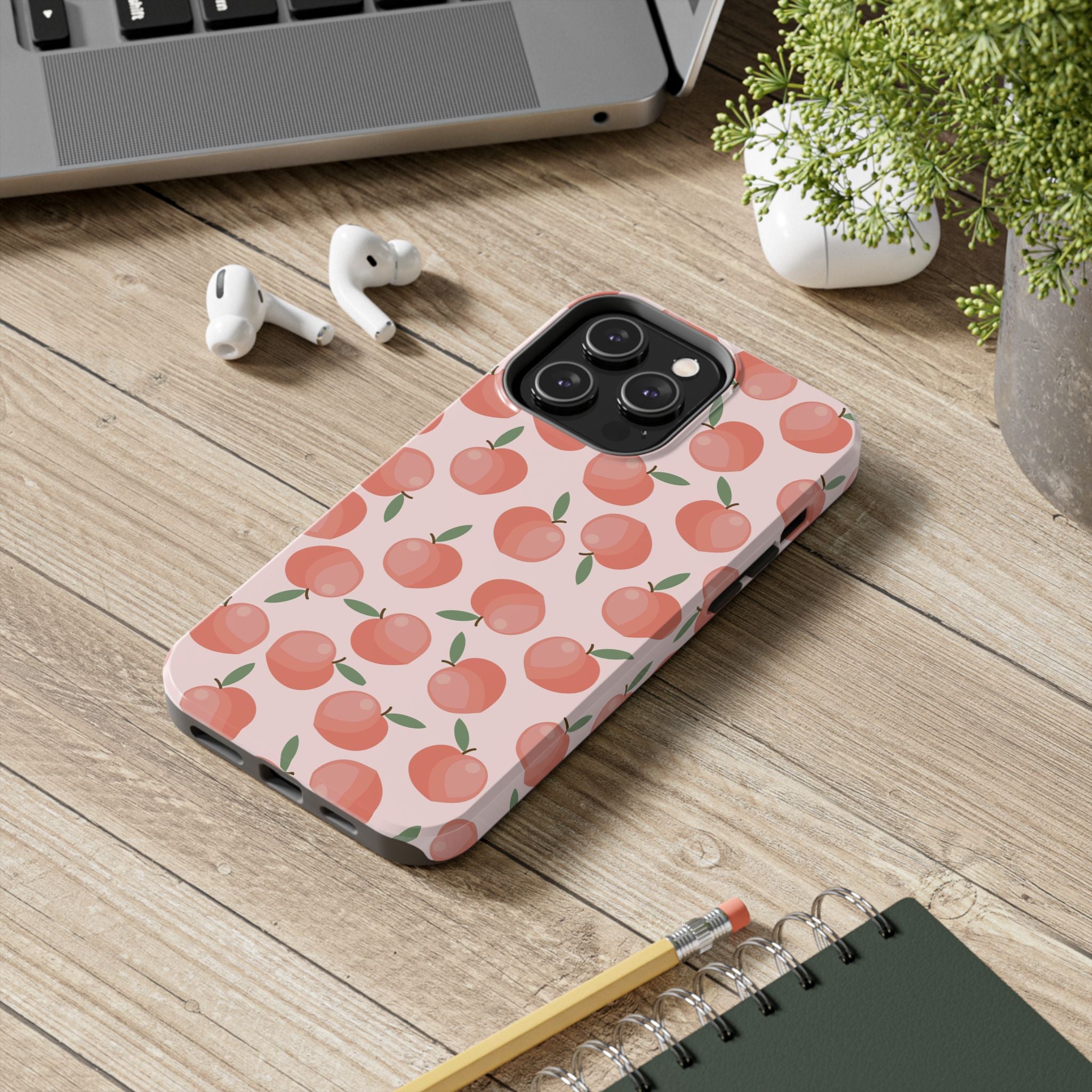 Peachy Pattern Tough Phone Case Stylish Protection for Fruit Lovers Impact Resistant Cover iPhone Samsung