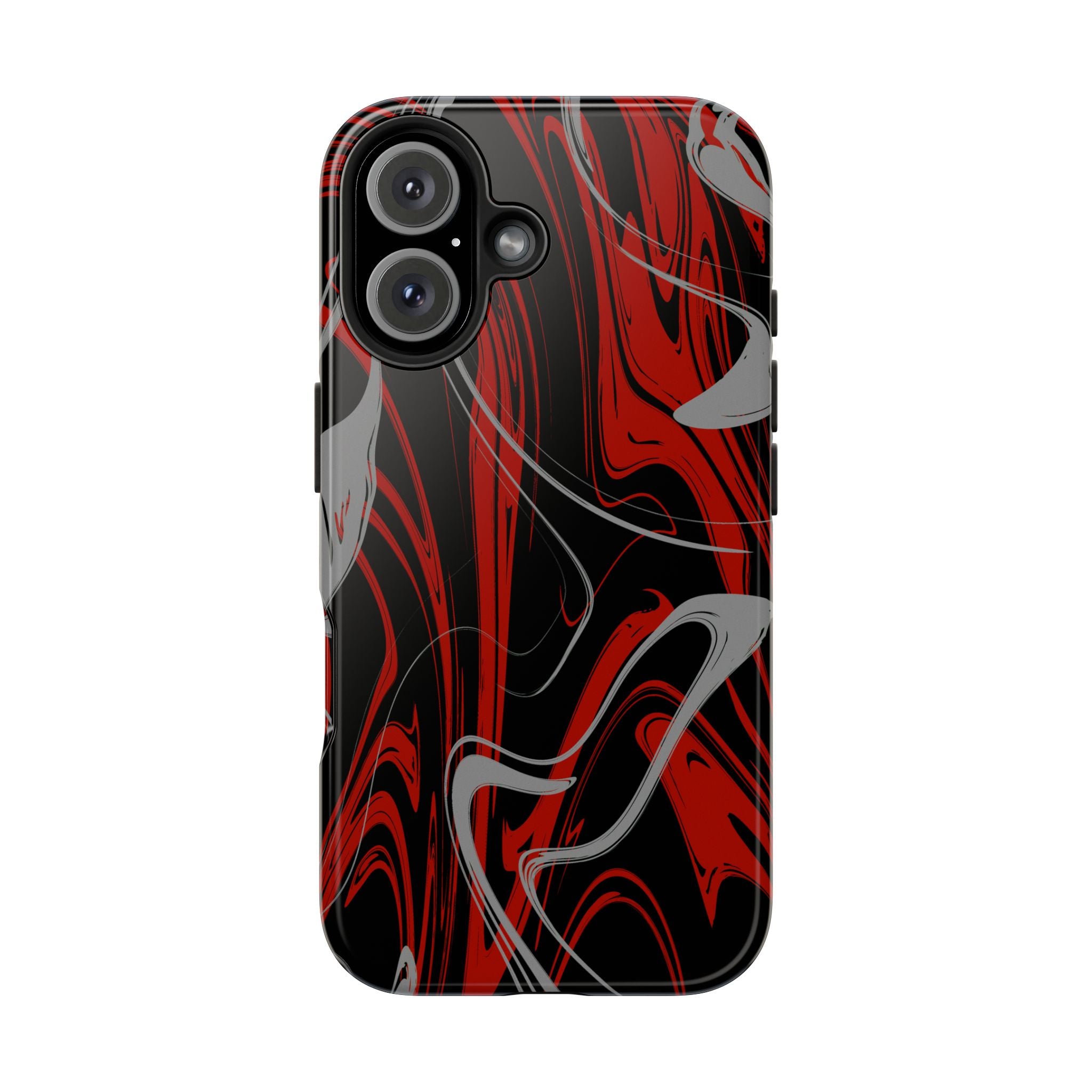 Red, Black, & Gray Swirl Mobile Phone Case