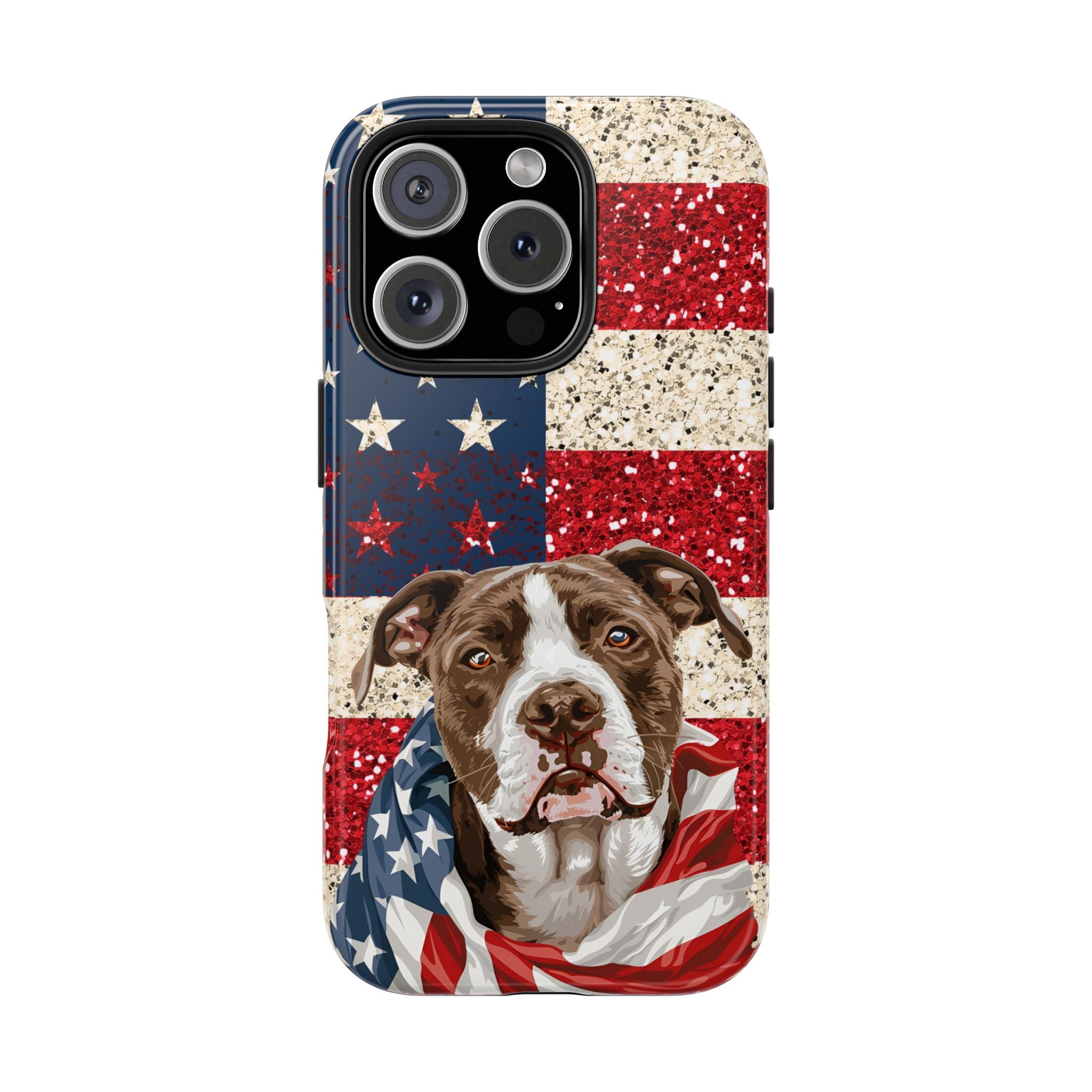 American Flag Pit Bull Tough Mobile Phone Case