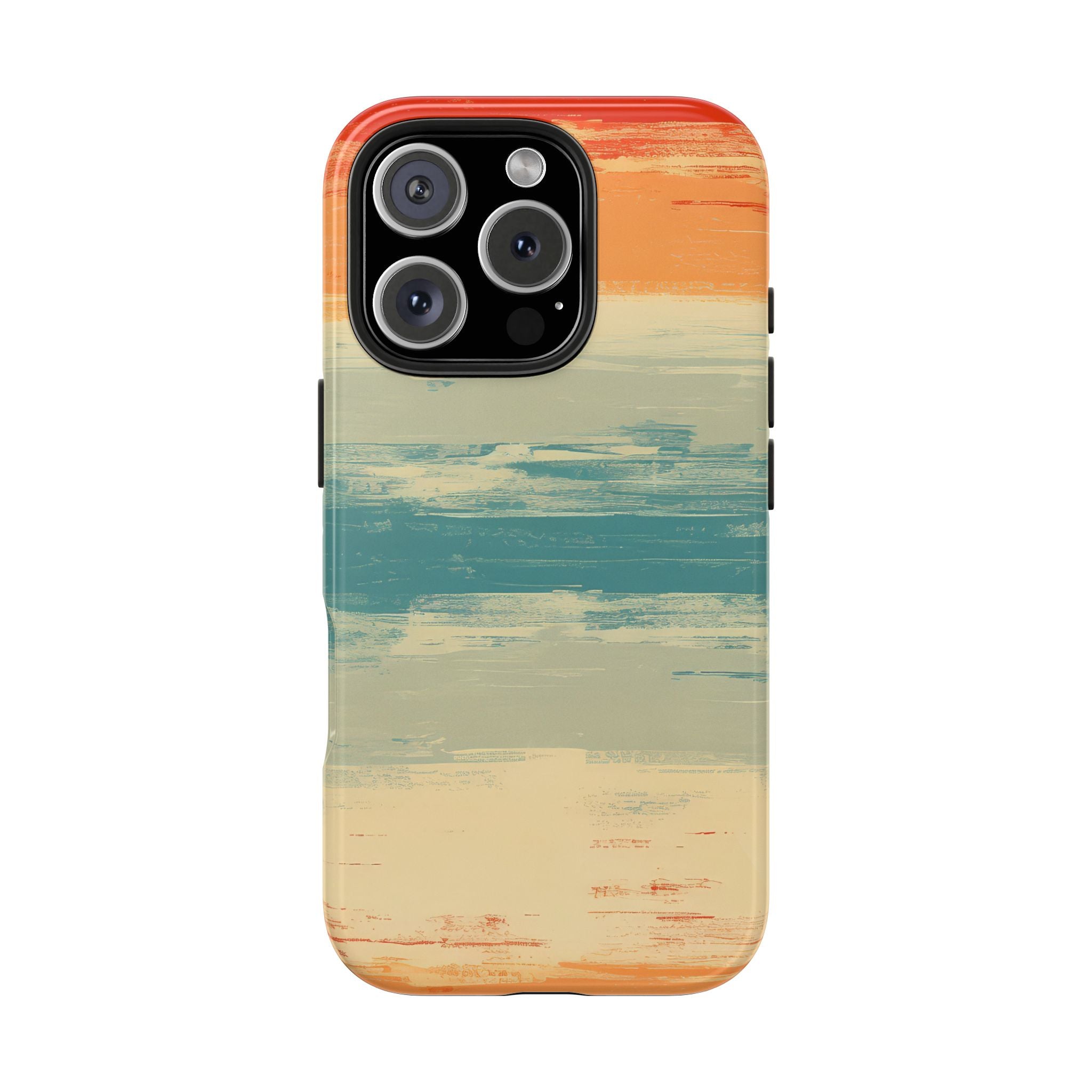 Stylish Tough Phone Case Impact Resistant Abstract Color Block Design For iPhone Samsung Cover