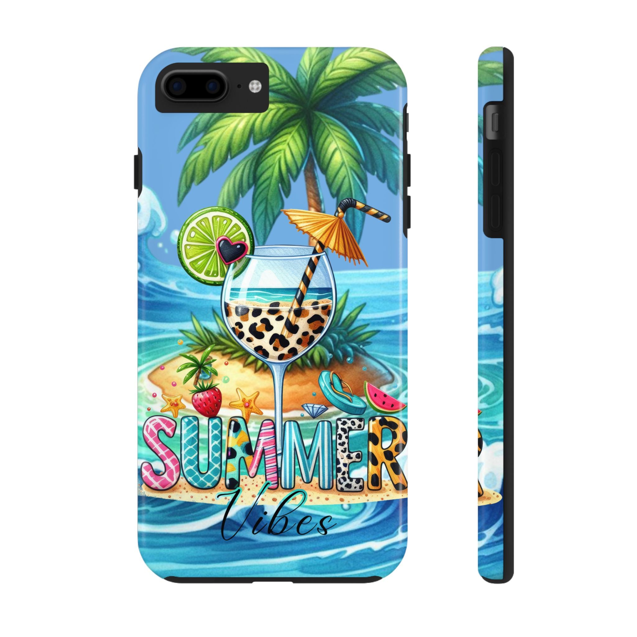 Summer Vibes Beach Time Fun Tough Impact Resistant Phone Case Samsung iPhone Cover