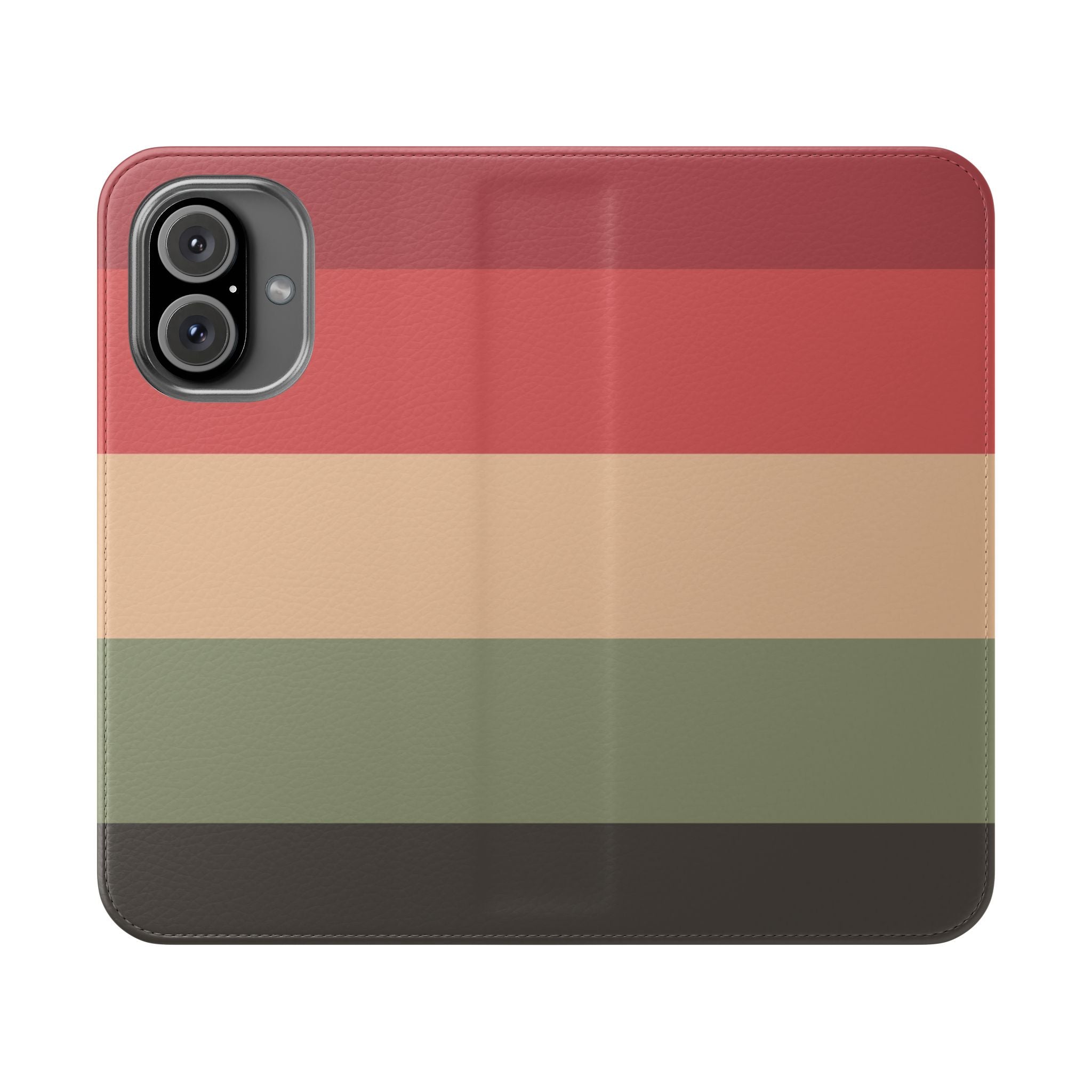 Fall Stripe Colors Flip Mobile Phone Case