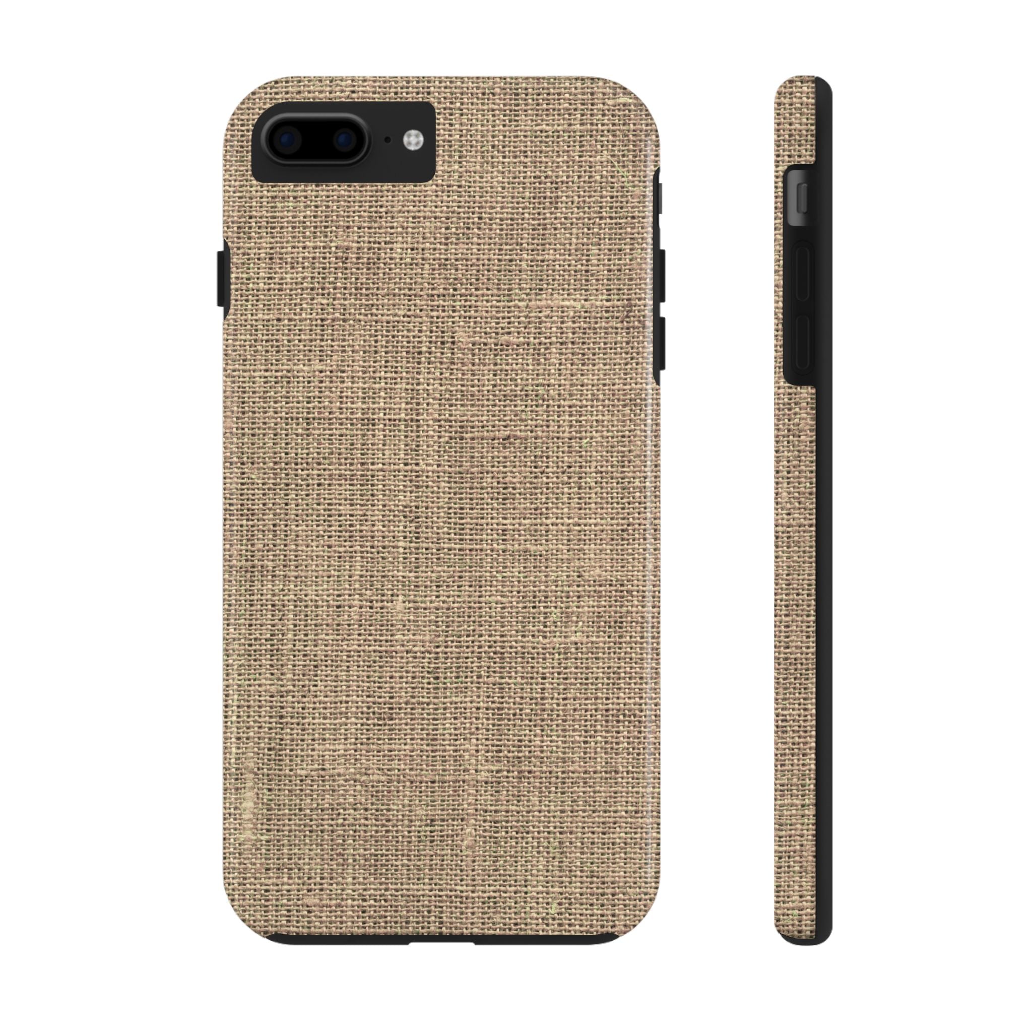 Rustic Canvas Sack Cloth Look Tough Phone Case Durable Protection with Natural Vibe Impact Resistant iPhone Samsung Cover