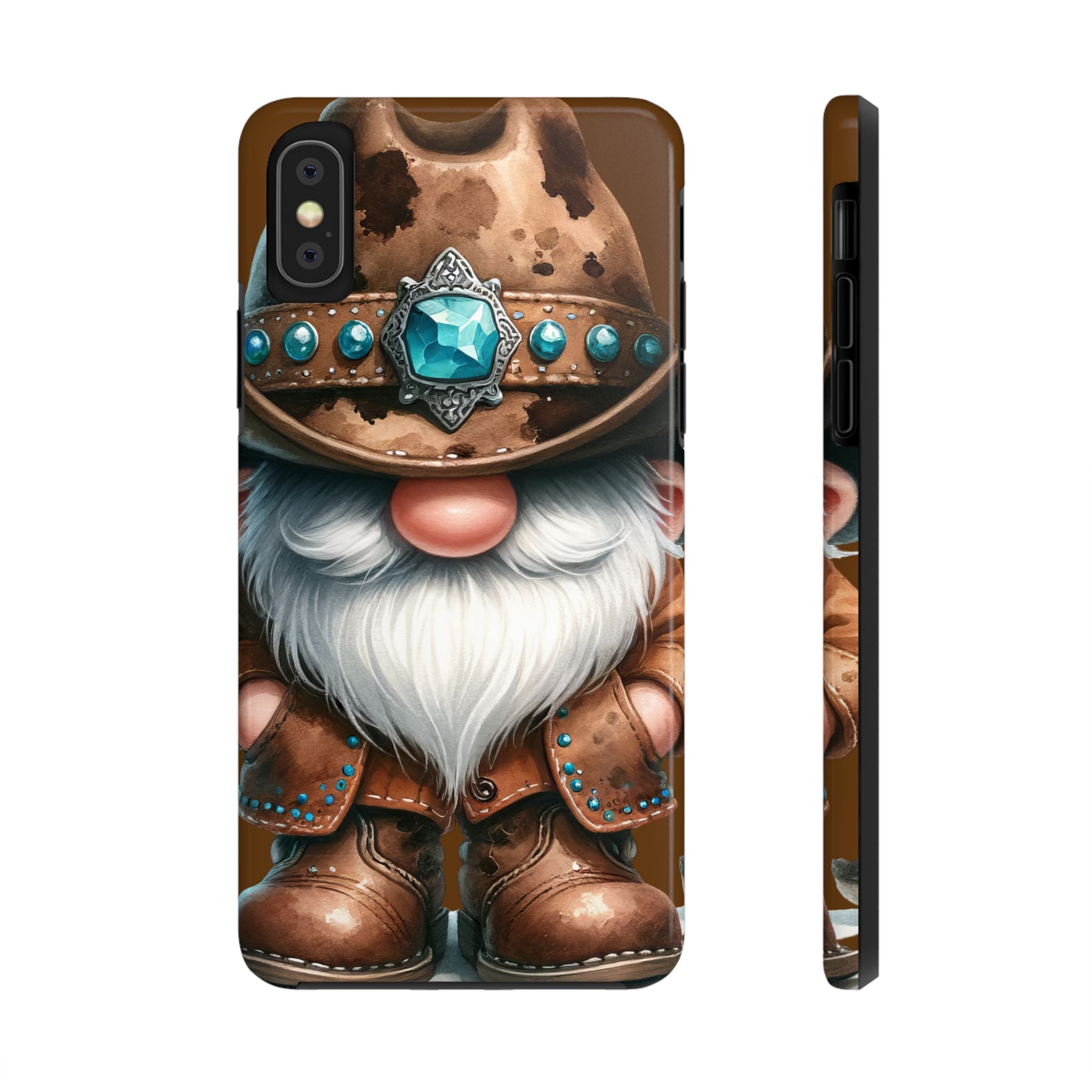 Tough Phone Case with Cowboy Gnome Design, Durable iPhone Samsung Cover, Gift for Gnome Lovers, Unique Mobile Accessory, Fun Phone Protection