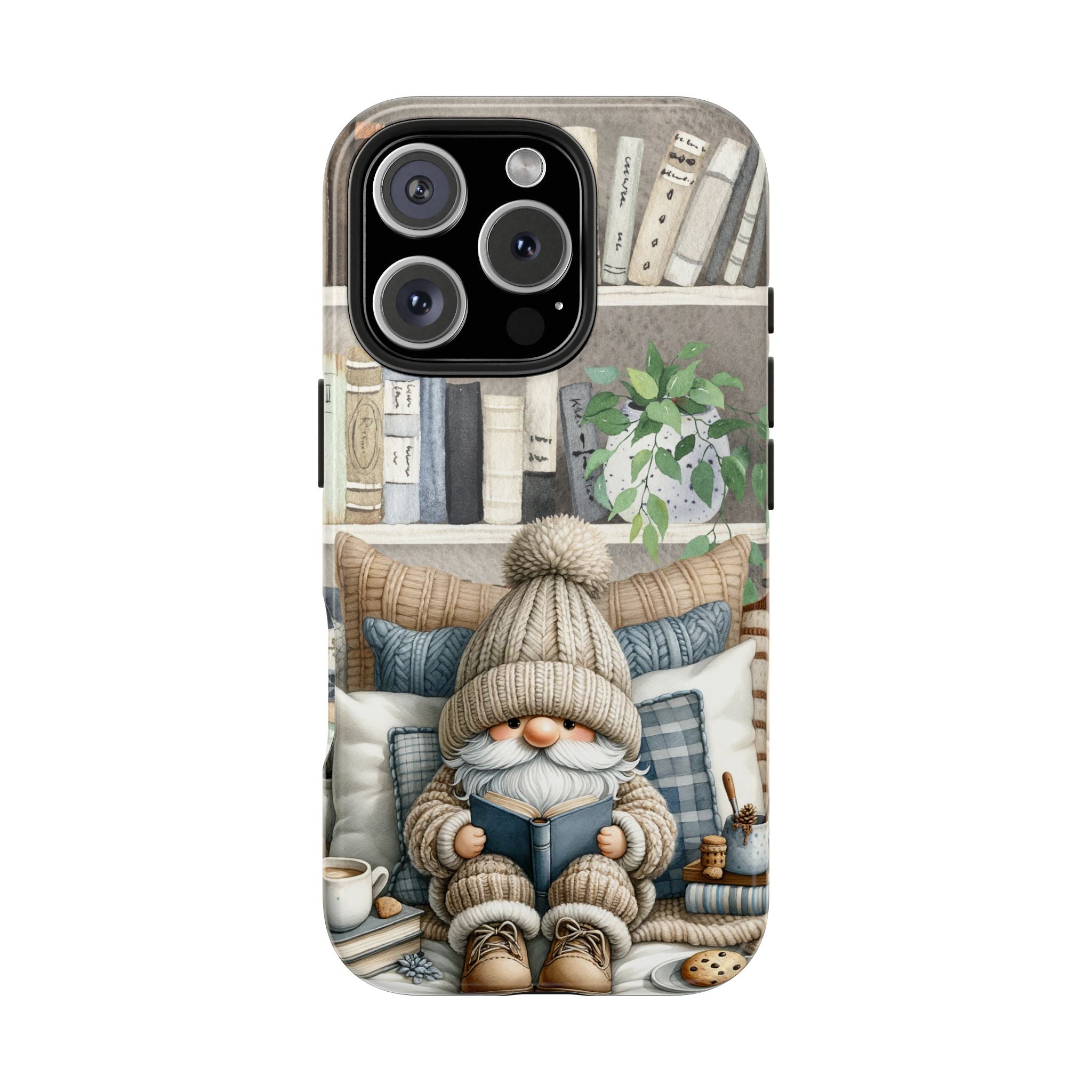 Bookish Cozy Gnome Tough Phone Case - Perfect for Book Lovers