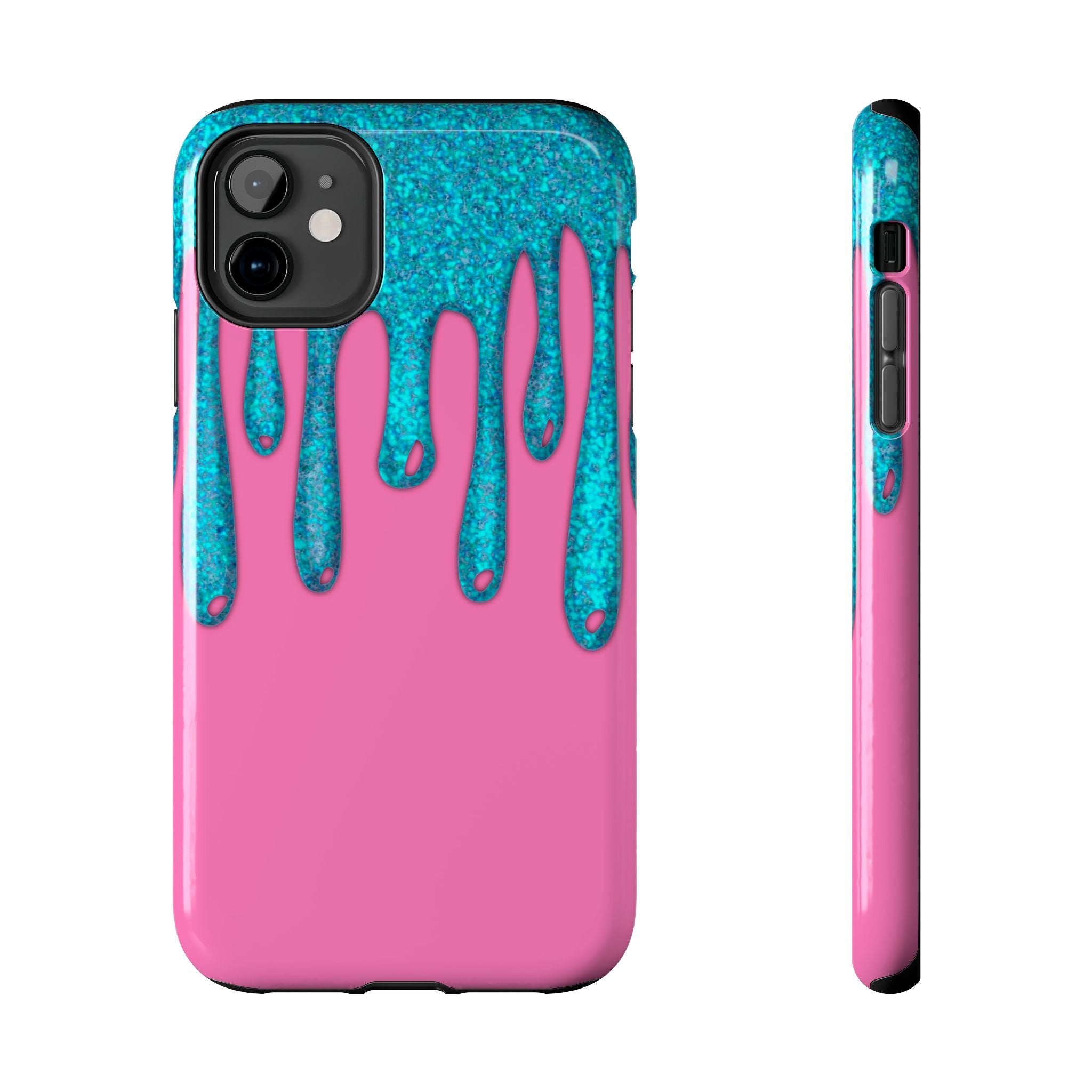 Pink & Blue Glitter Slime Ooze Mobile Phone Case