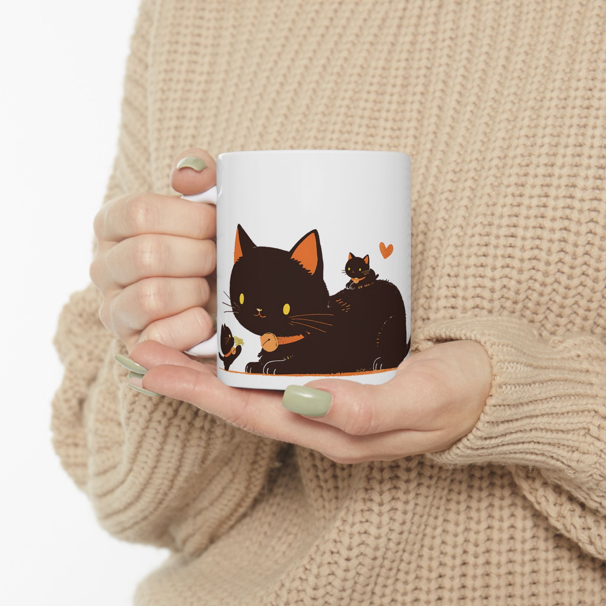 Cat With Kittens Coffee Mug