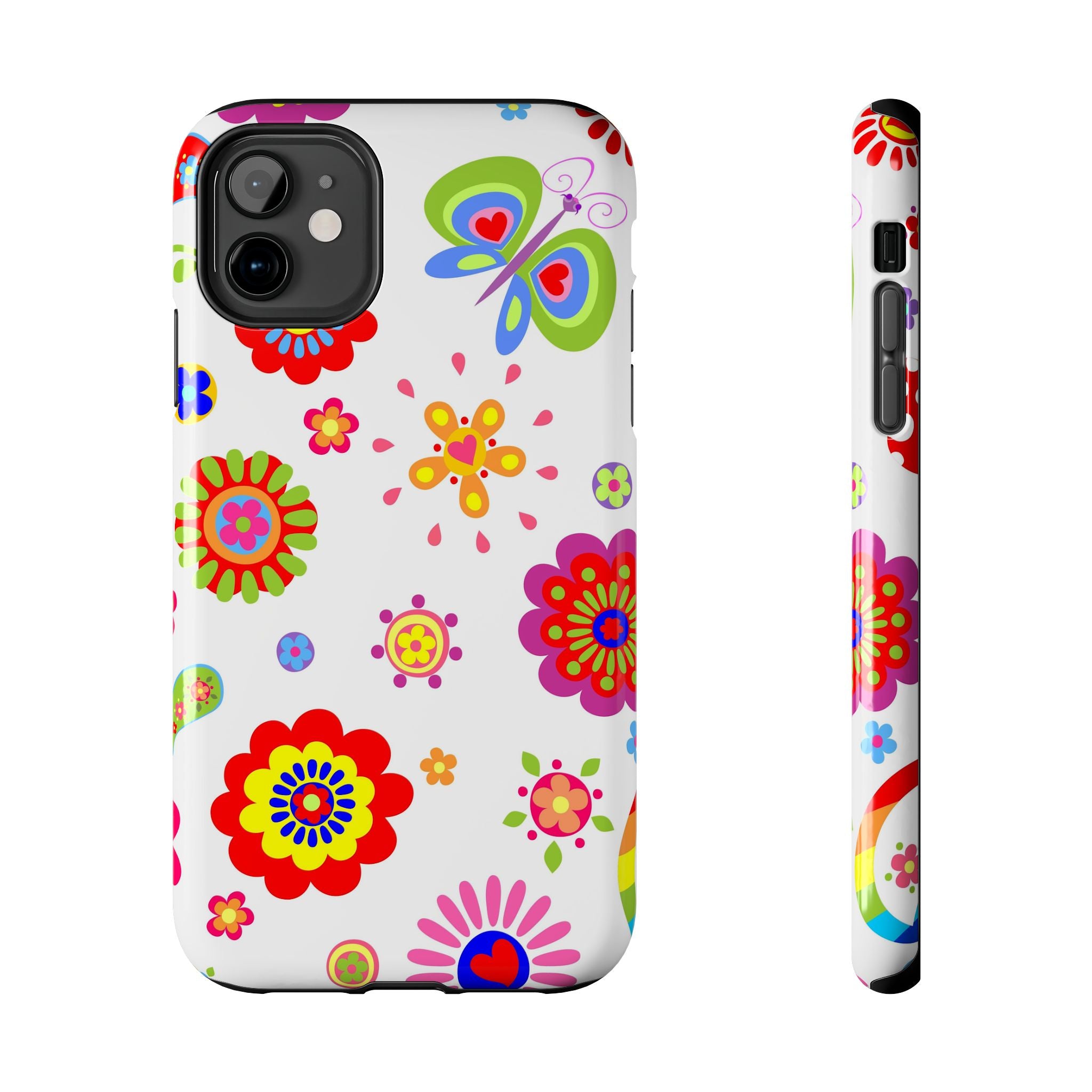 Beautiful Colorful Butterfly And Daisies Phone Case