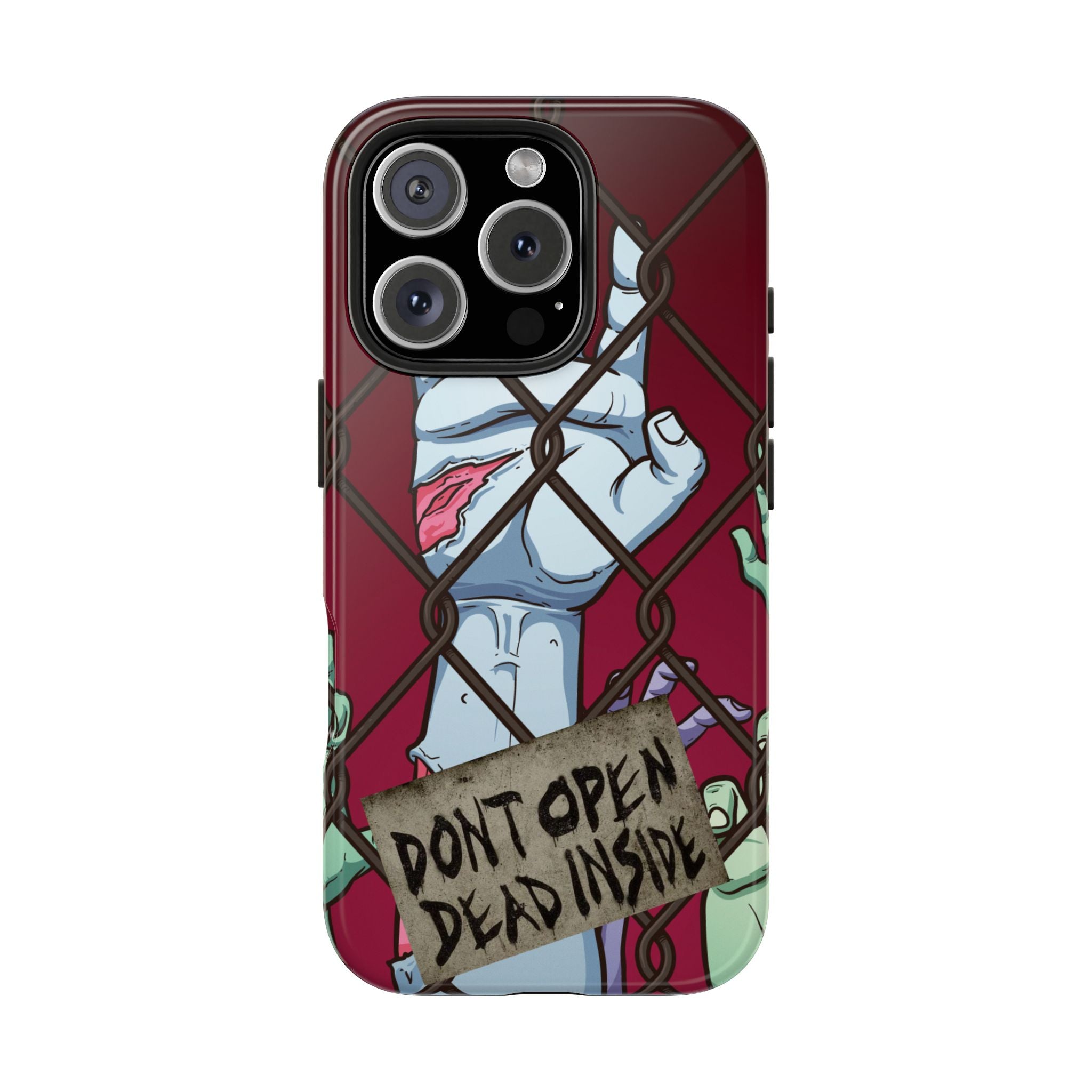 Zombie Apocalypse Walking Dead Inspired Tough Phone Case Don't Open Dead Inside iPhone Samsung Cover
