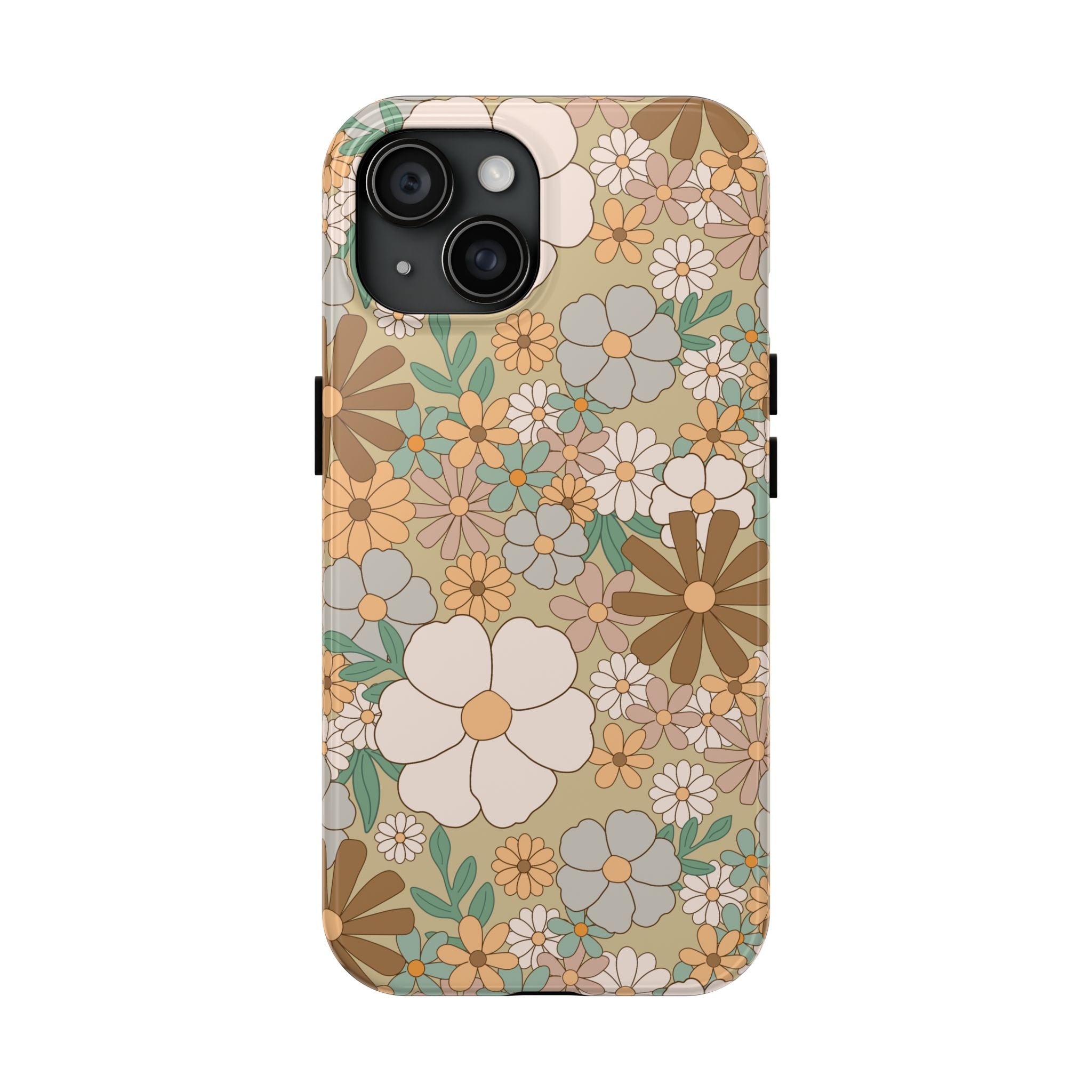 Browns & Beige Flower Mobile Phone Case