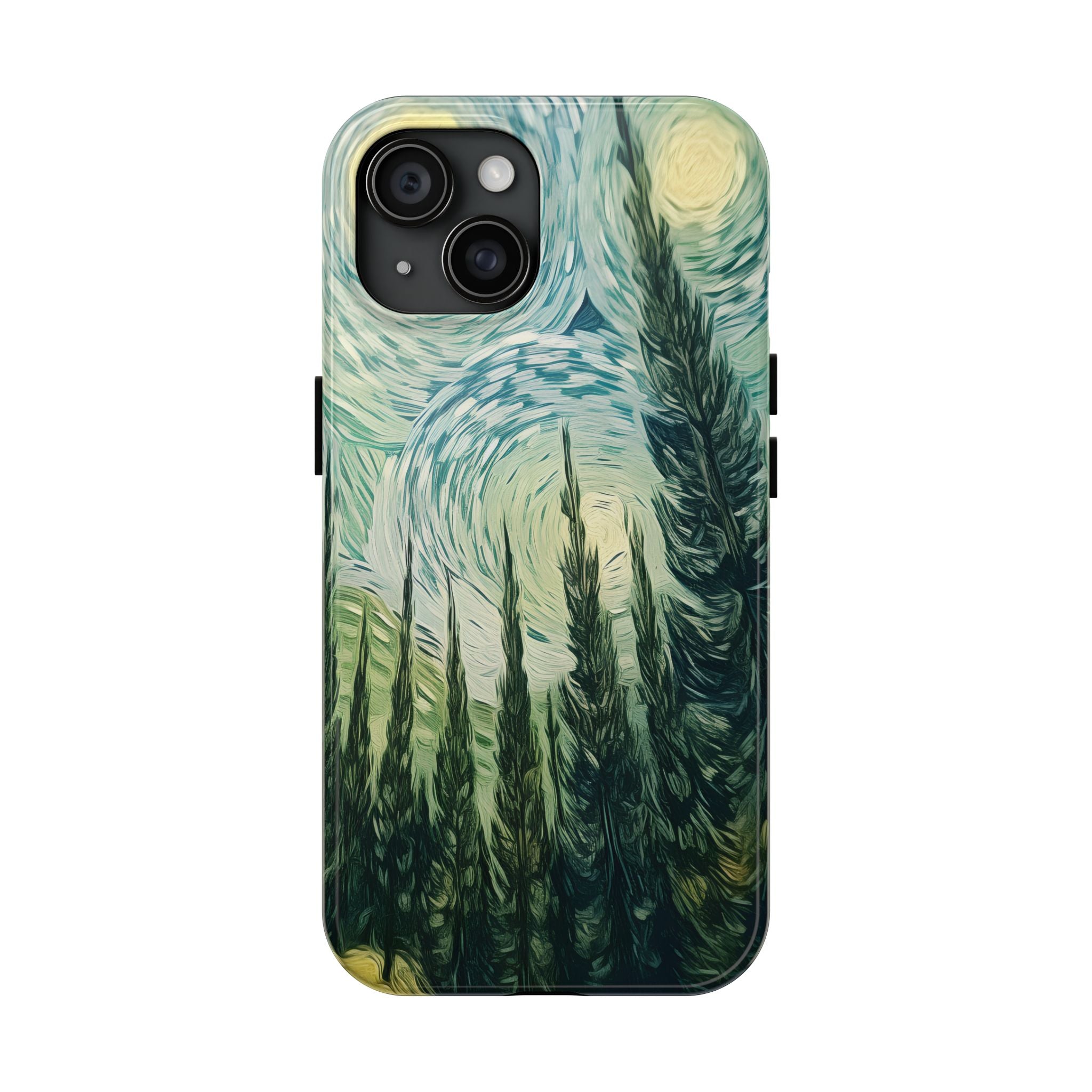 Van Gogh Forest Inspired Tough Impact Resistant Phone Case Starry Night Landscape Design iPhone Samsung Cover