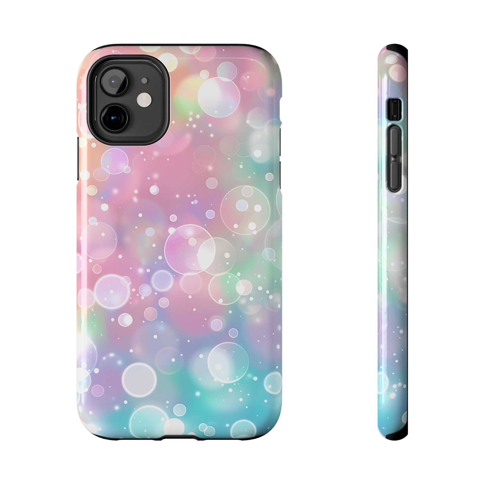 Rainbow Pastel Bubbles Mobile Phone Case