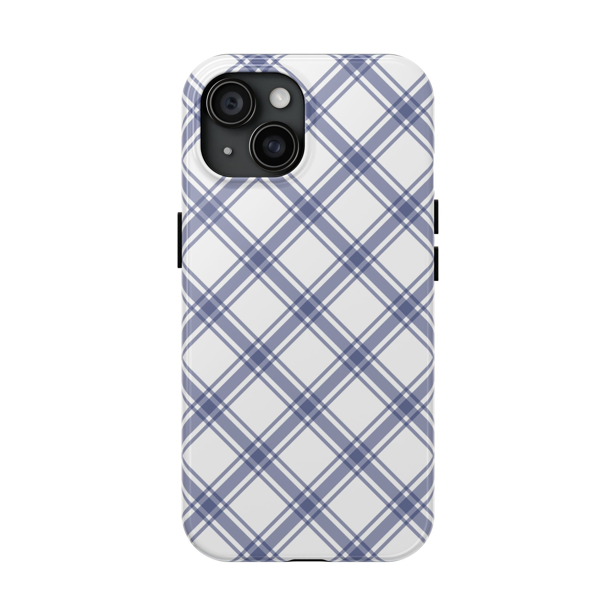 Criss Cross Blue & White Tough Mobile Phone Case