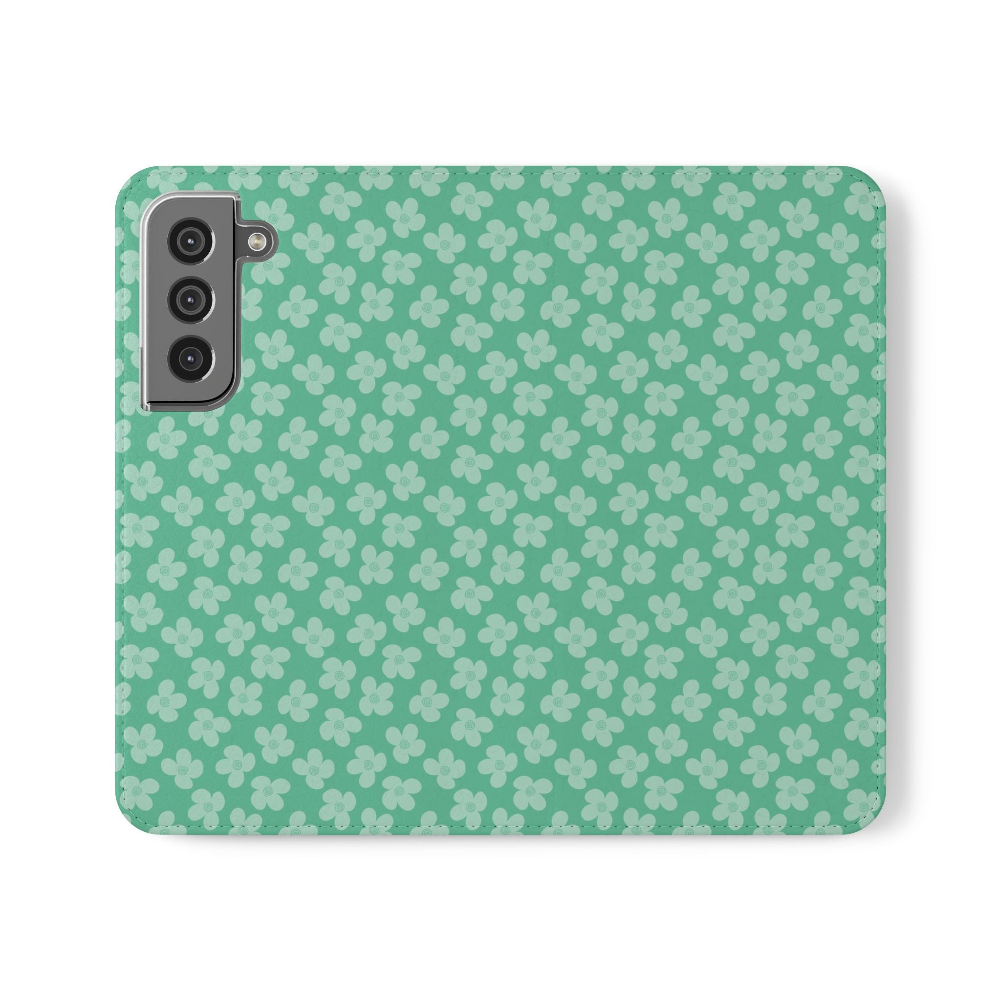 Chic Floral Daisy Flip Case for Smartphones Stylish and Functional Wallet iPhone Samsung Cover