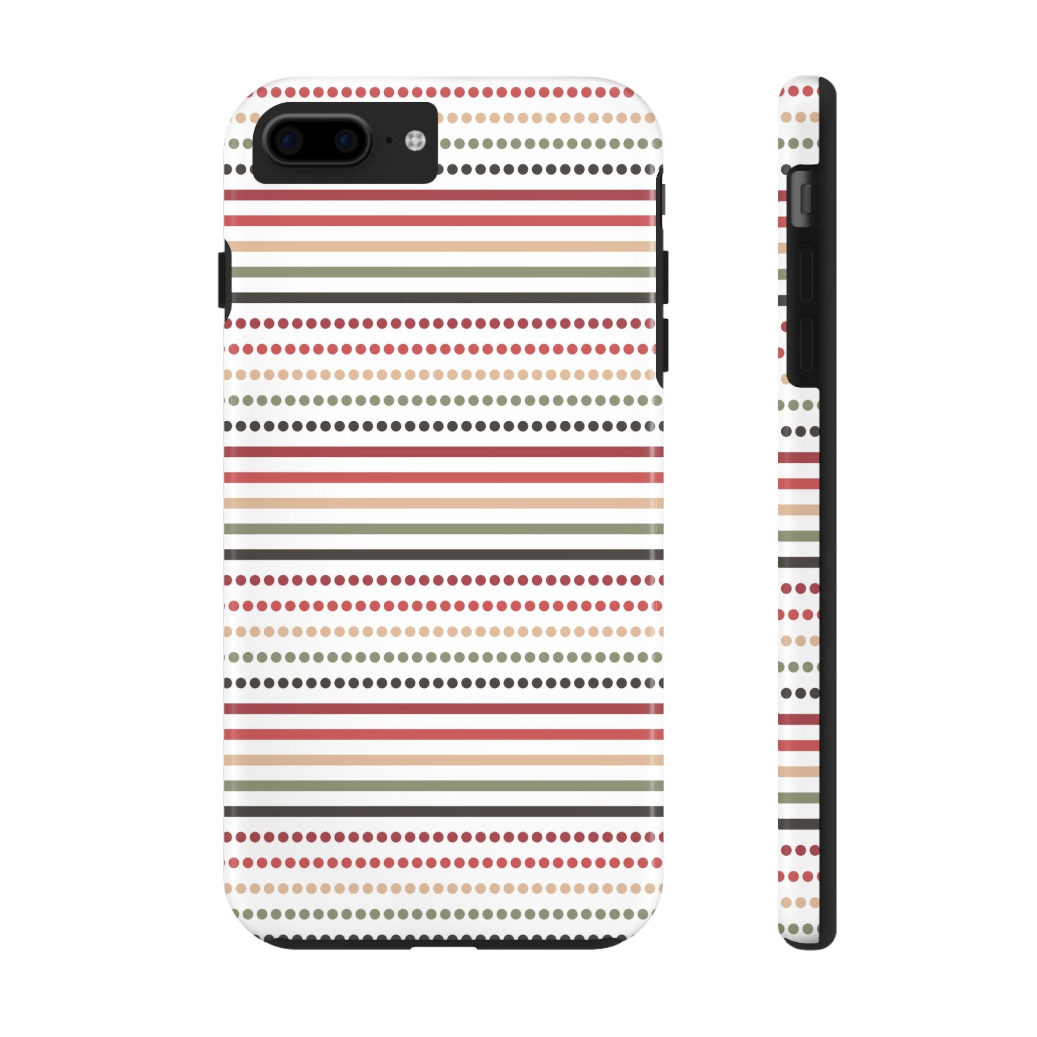 Stylish Impact Resistant Tough iPhone Samsung Case with Modern Stripes