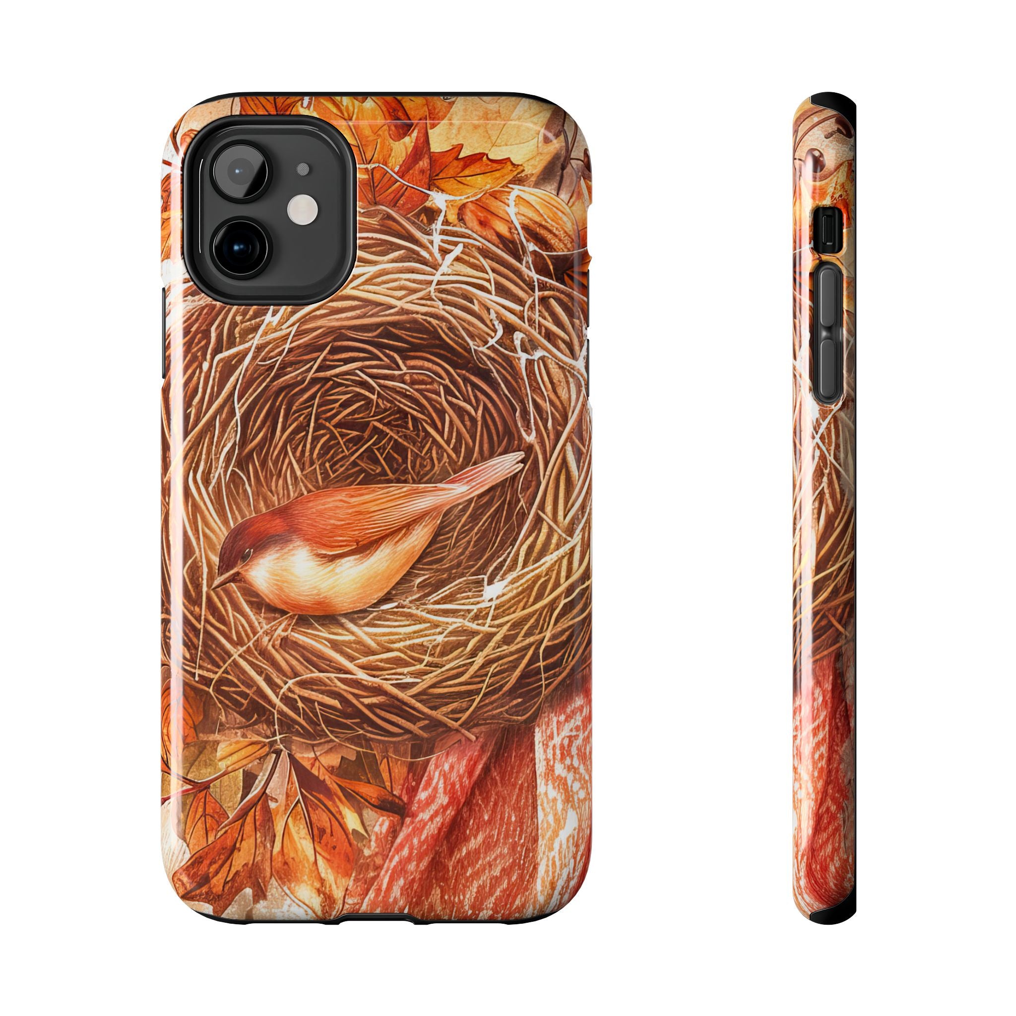 Fall Color Bird In Nest Phone Case