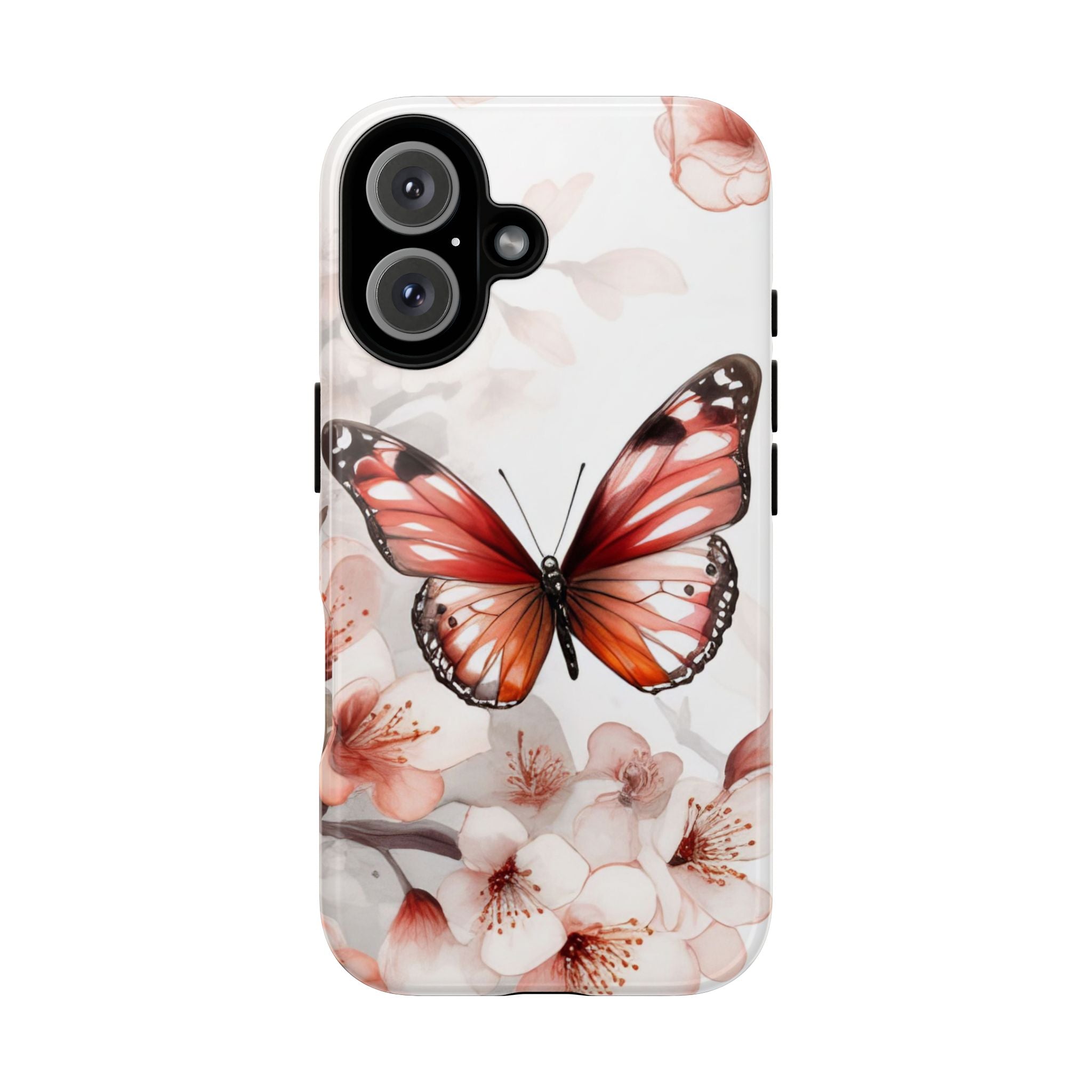 Butterfly Dogwood Blooms Design Phone Case