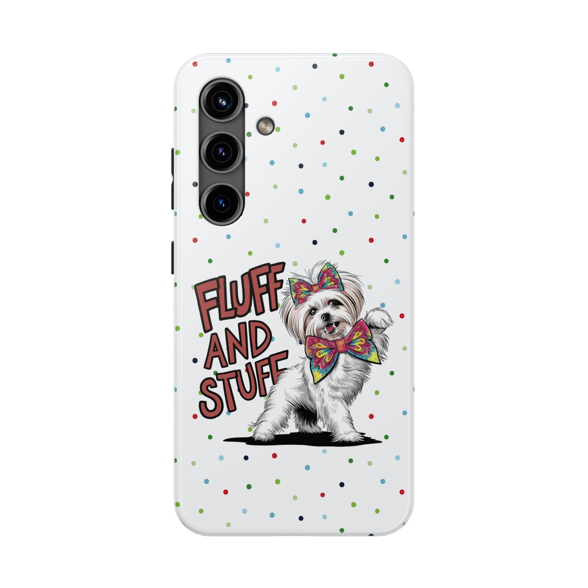 Fluff And Stuff Dog Polka Dot Mobile Phone Case