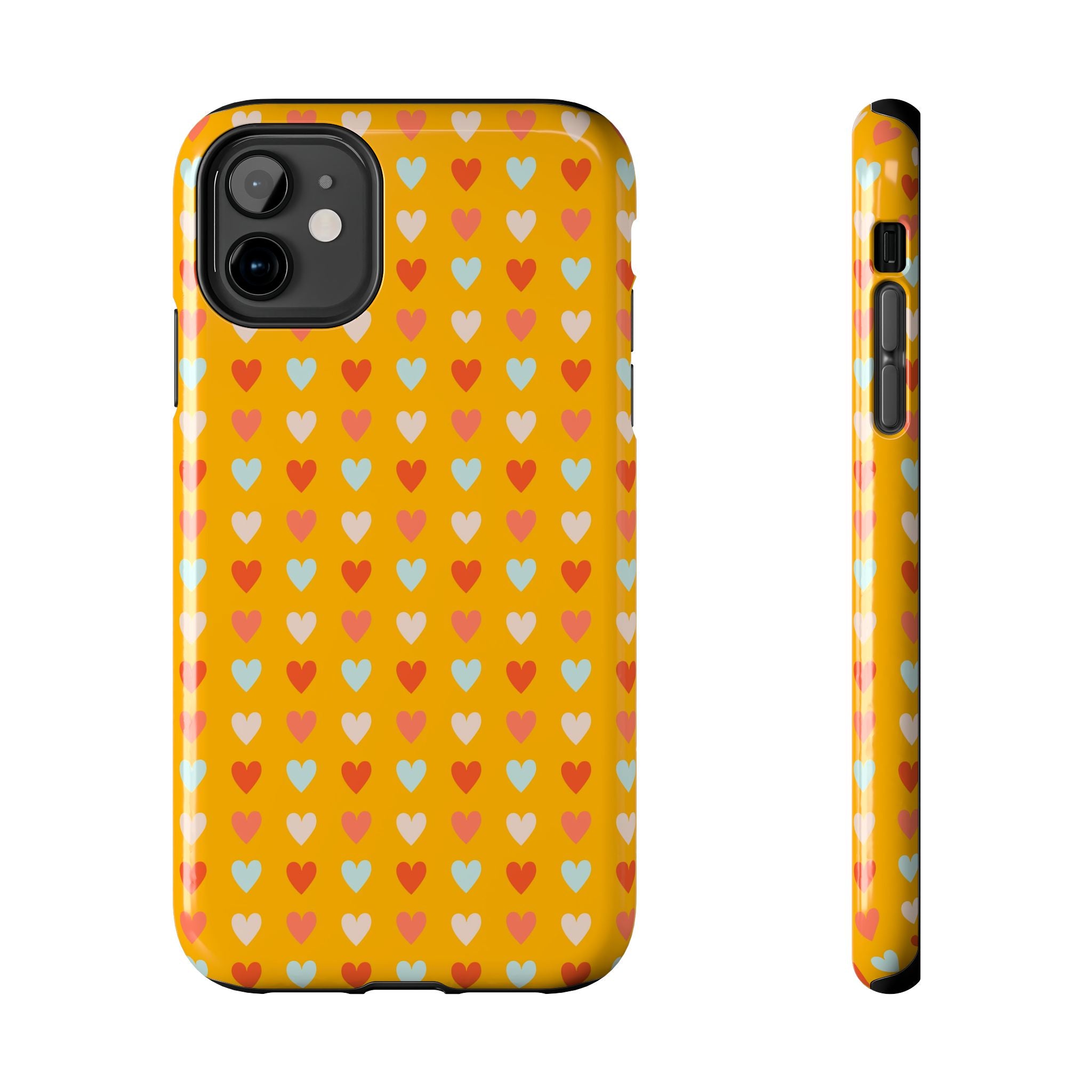 Yellow Hearts Tough Phone Case