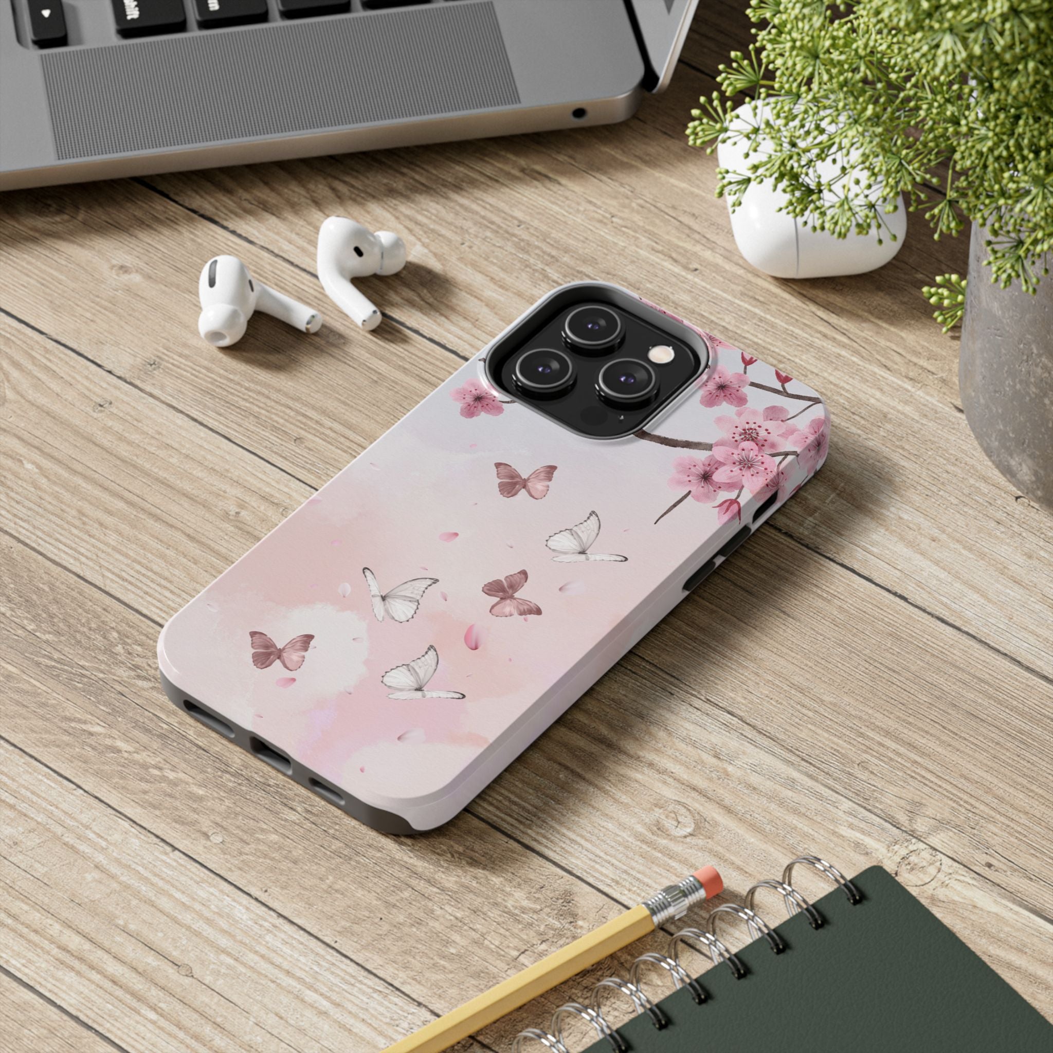 Floral Butterfly Phone Case - Tough & Stylish Protection for Nature Lovers
