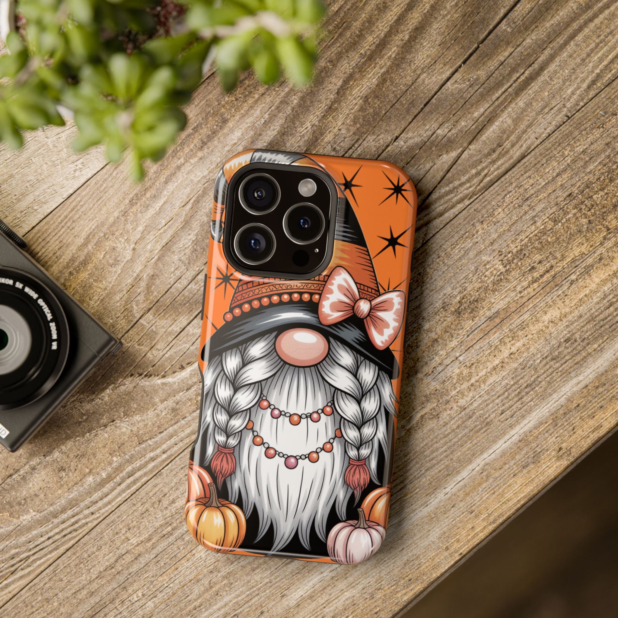 Halloween Gnome Phone Case, Halloween Gift, Cute Pumpkin Case, Autumn Vibes, Fall Decor, Gnome Lover's Gift