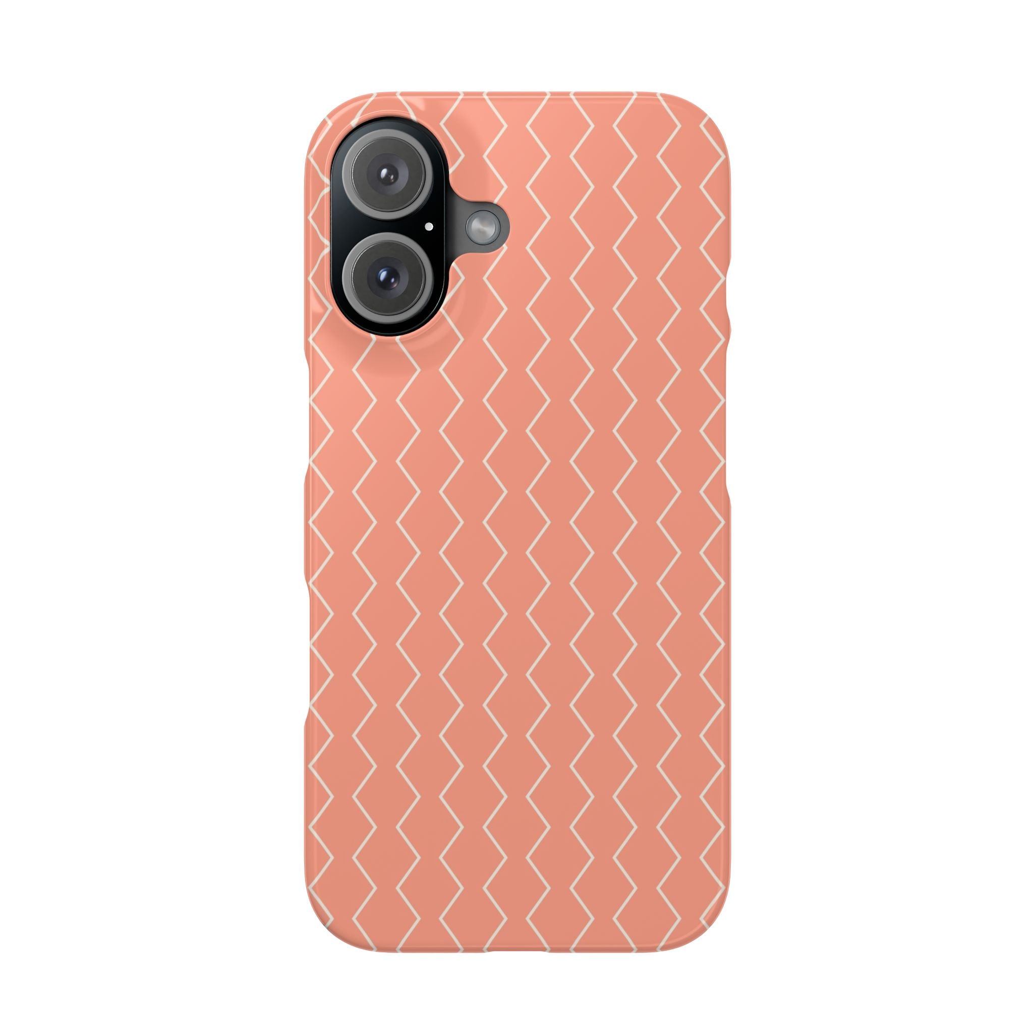 Chic Geometric Peach Color Slim iPhone Samsung Case Stylish Protection for Everyday Use