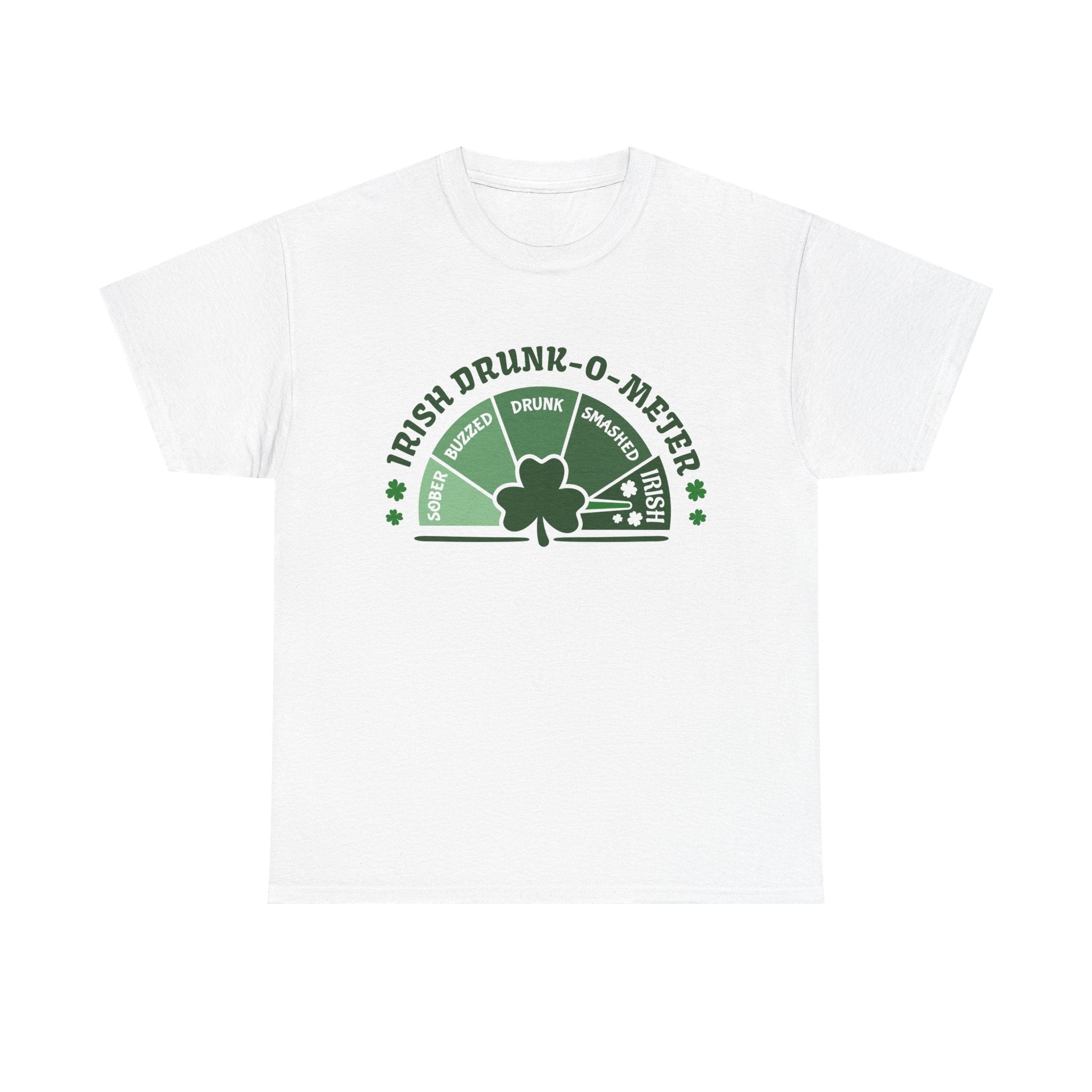St. Patrick's Day Irish Drunk-O-Meter Heavy Cotton Tee