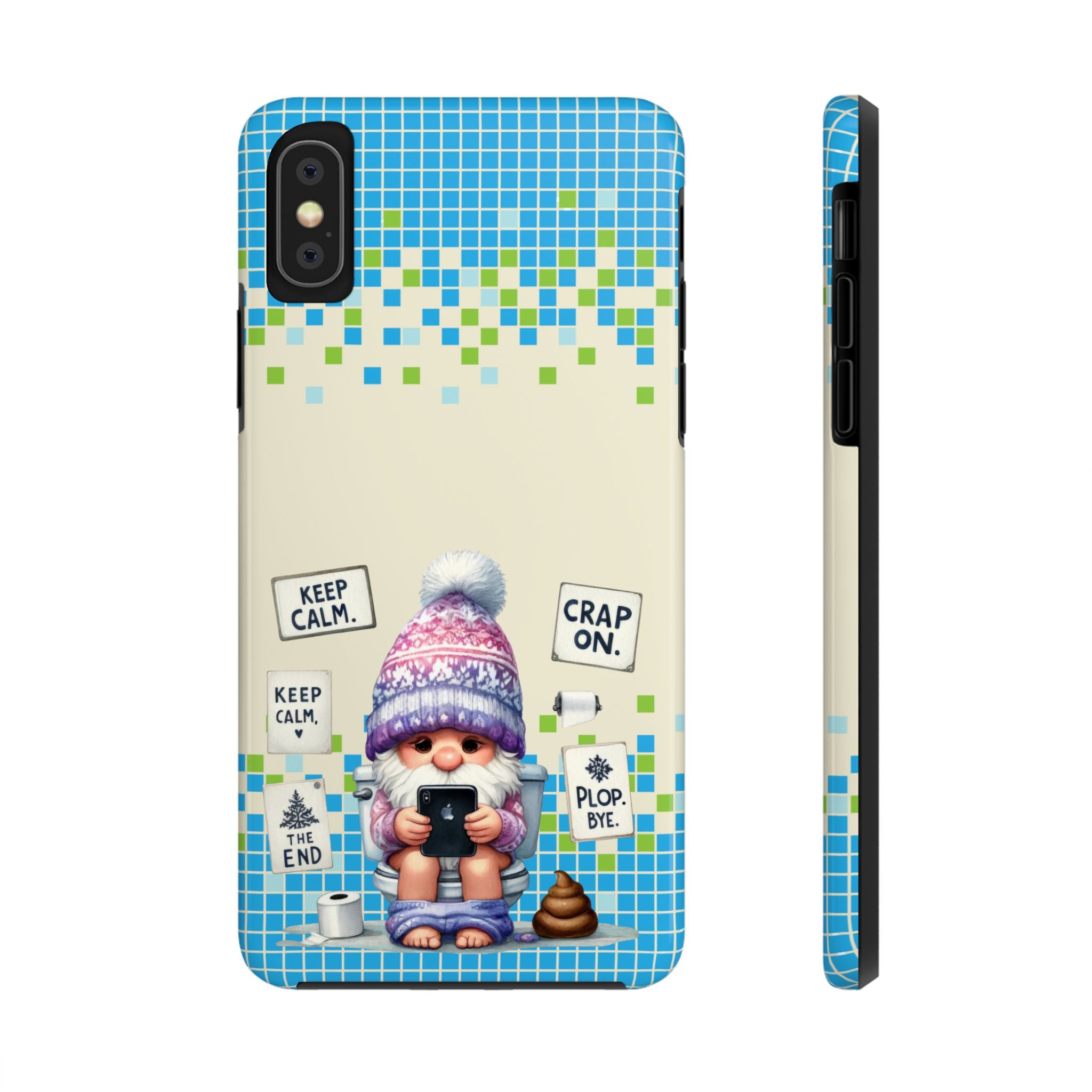 Funny Tough Gnome Phone Case for Gag Gifts, Unique iPhone Samsung Cover, Hilarious Phone Accessory, Quirky Tech Gift, Holiday Present Idea