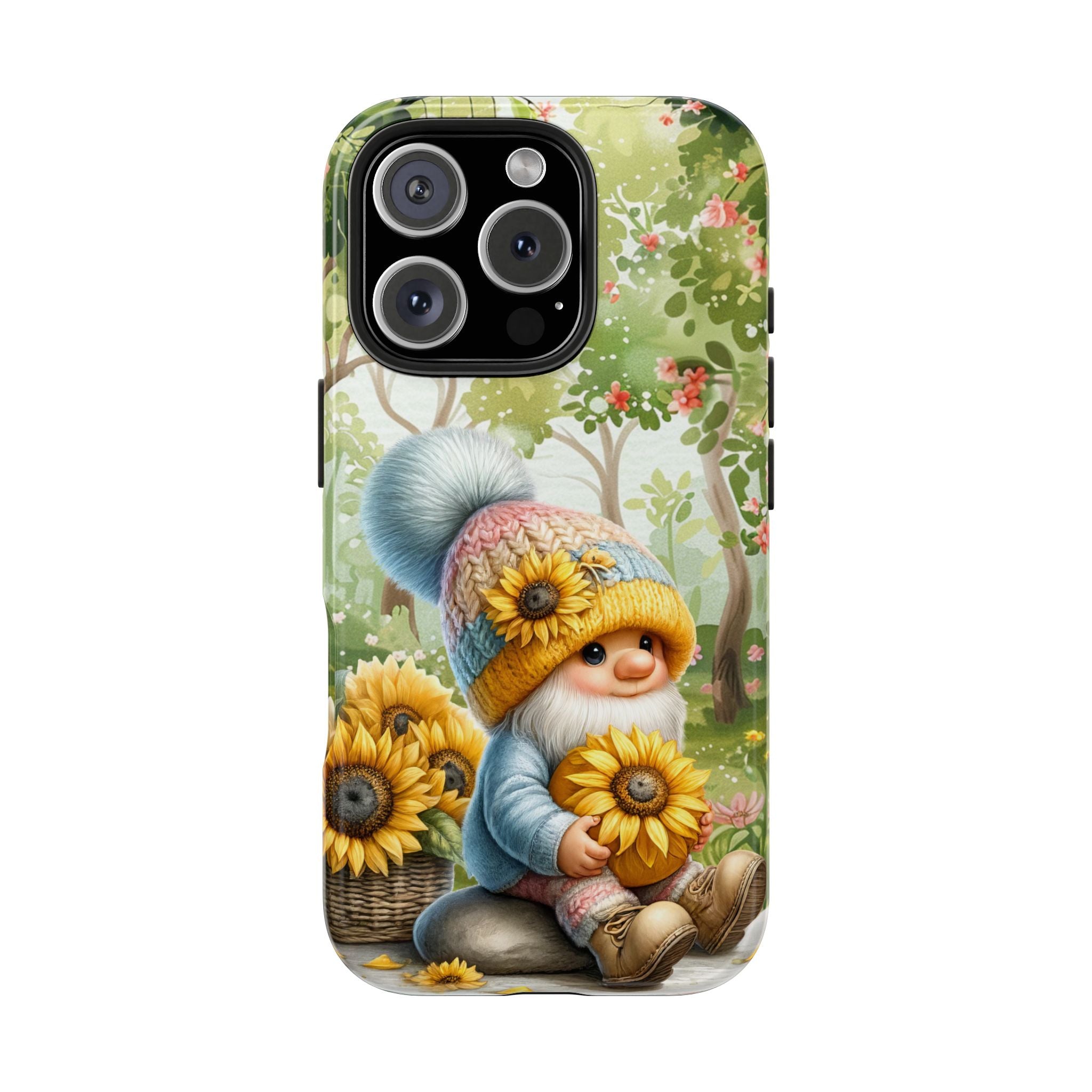 Baby Gnome & Sunflowers Tough Mobile Phone Case