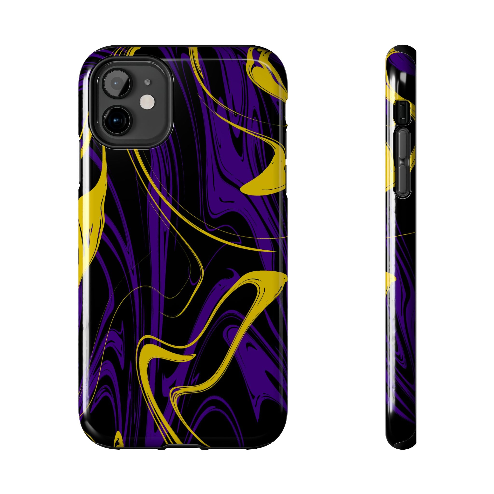 Purple & Gold Swirl Mobile Phone Case