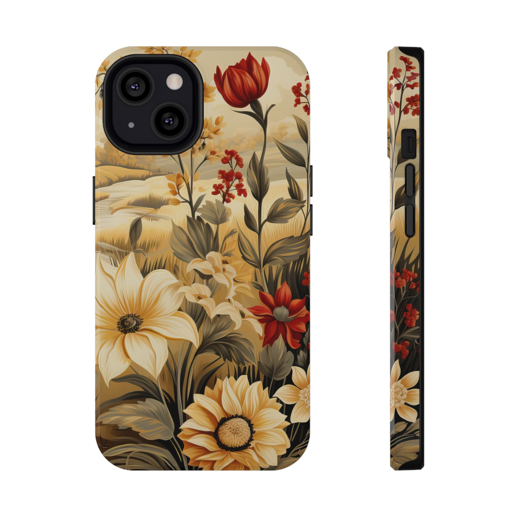 Floral Impact-Resistant Case