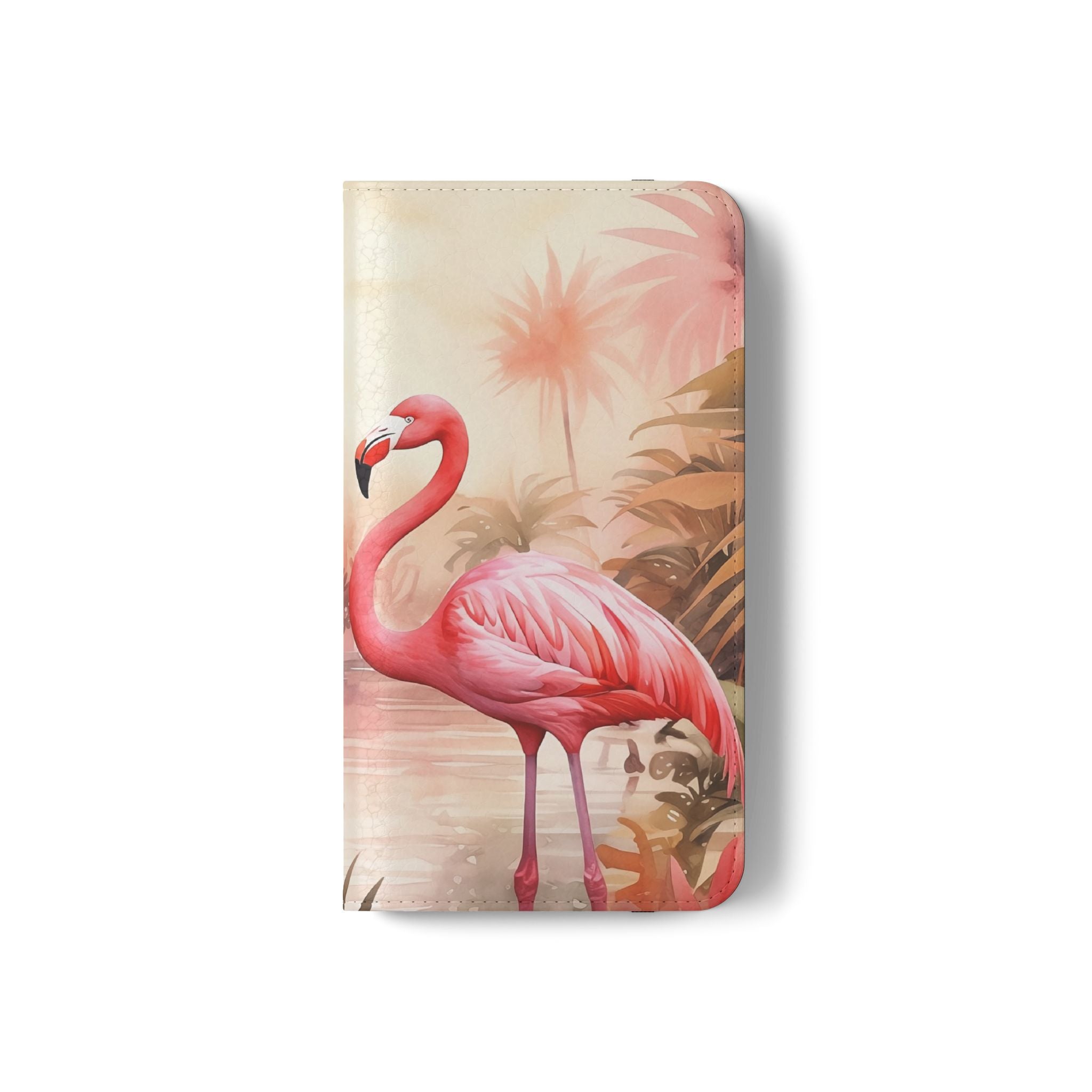 Pink Flamingo Flip Mobile Phone Case