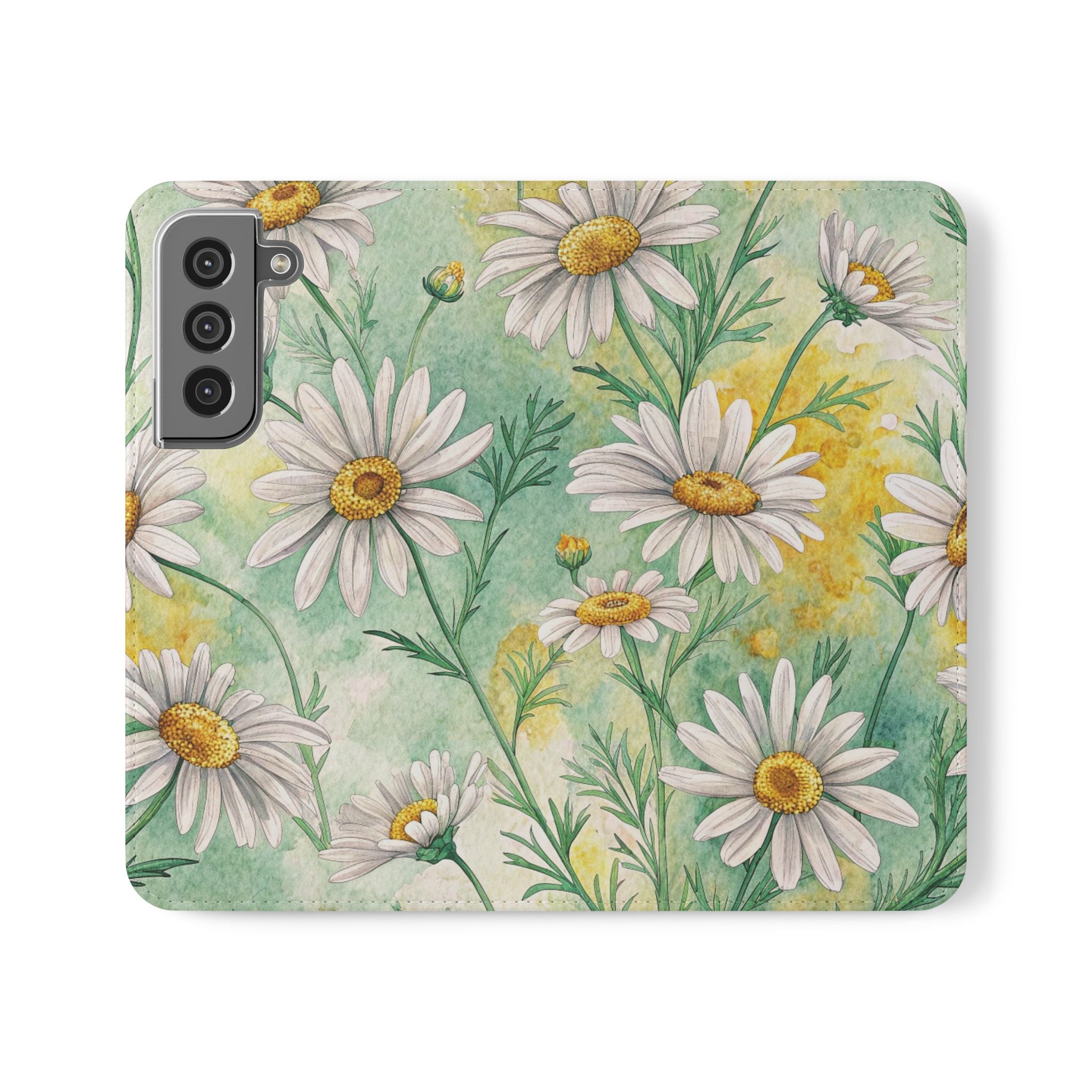 Daisy Floral Flip Case Stylish Protection for Your iPhone or Samsung