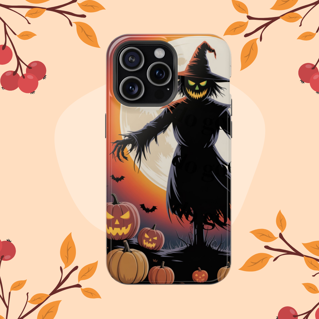 Halloween Scarecrow Phone Case | Impact-Resistant, Spooky, Fall Decor, Gift for Halloween Lovers, Autumn Phone Cover