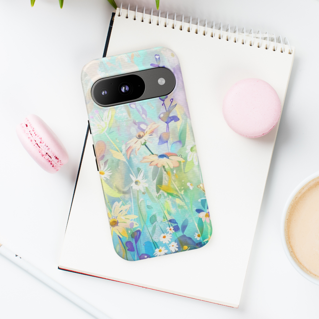 Spring Floral Artistic Tough Google Pixel Phone Case Durable Protection with Nature-Inspired Design Cover