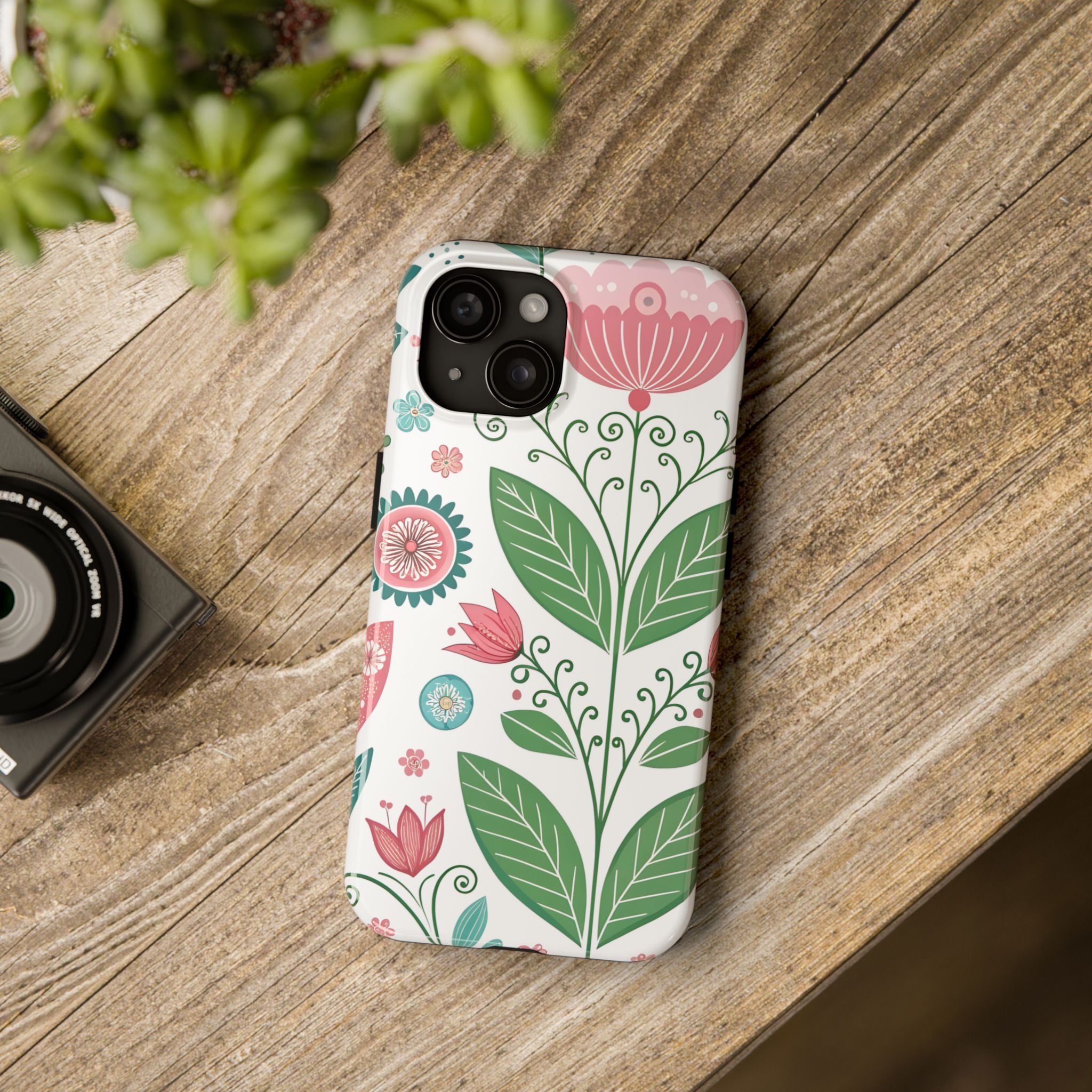 Spring Floral Artisan Tough Impact Resistant Phone Case Nature Inspired Design for Vibrant Style iPhone Samsung Cover