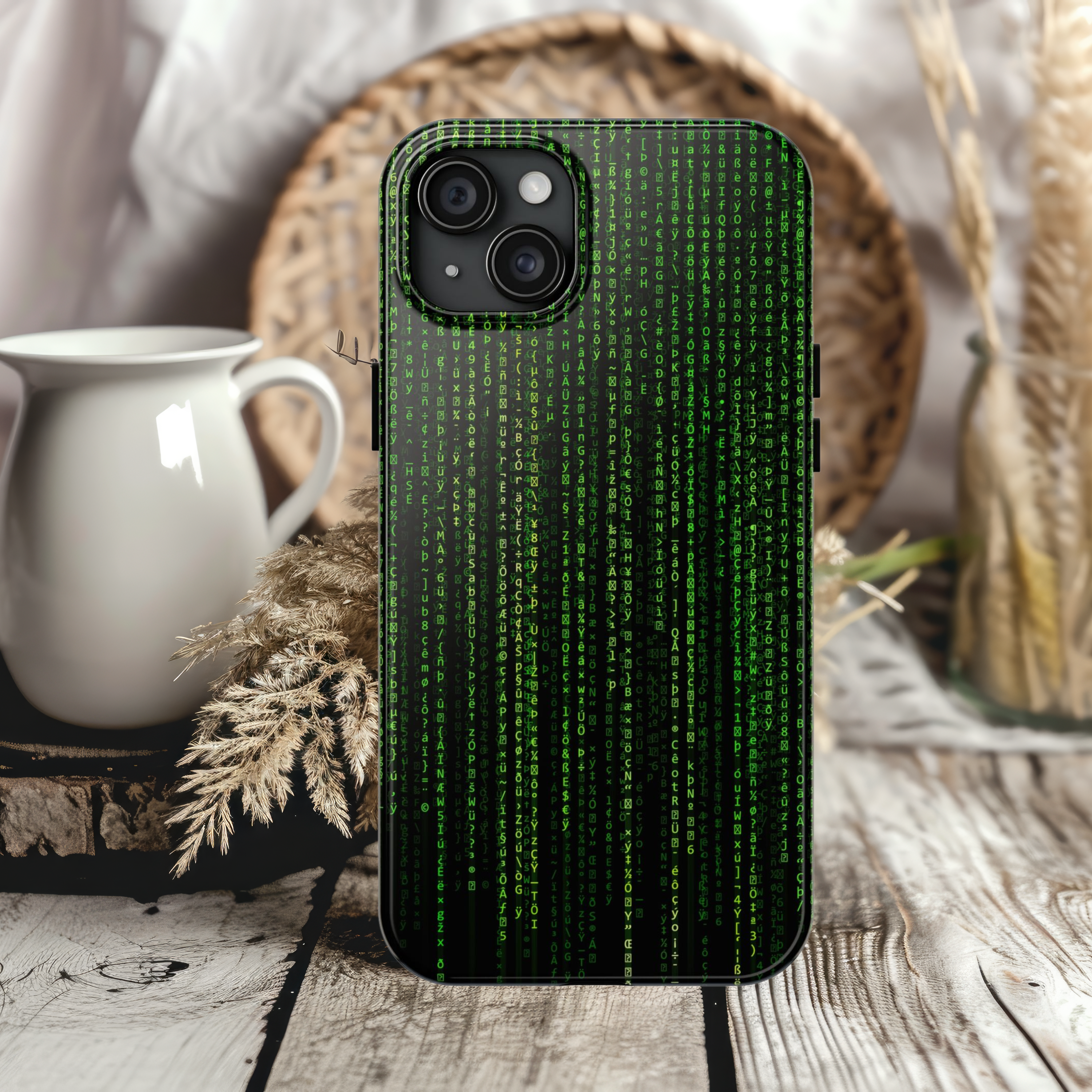 Matrix Inspired Tough Phone Case for Tech Enthusiasts