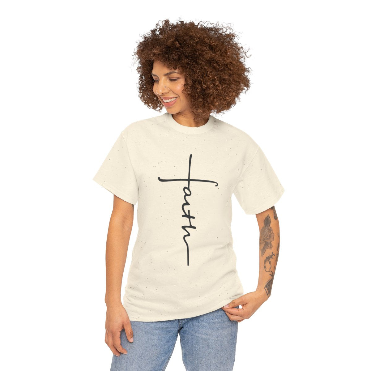 Faith Cross Heavy Cotton Graphic Tee