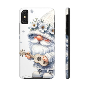 The White Gnome Phone Case, Tough Lexan Plastic With Rubber Liner, Festive Gift for Christmas, Winter Celebrations, Cute and Durable Case