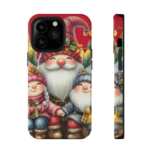 Christmas Gnome Phone Case, Festive Mobile Cover, Holiday Gift for Her, Cute Santa Design, Impact-Resistant Case