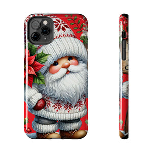 Christmas Holiday Gnome Phone Case, Impact Resistant Phone Cover With Inner Rubber Lining For iPhone And Samsung, Christmas Gnome Gift Phone