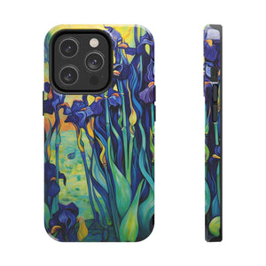 Van Gogh Iris Floral Phone Case: Artistic Impact Resistant Cover
