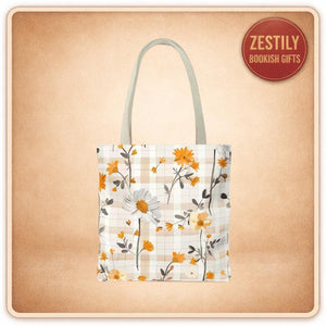 Floral Summer Tote Bag — Yellow And White Daisies