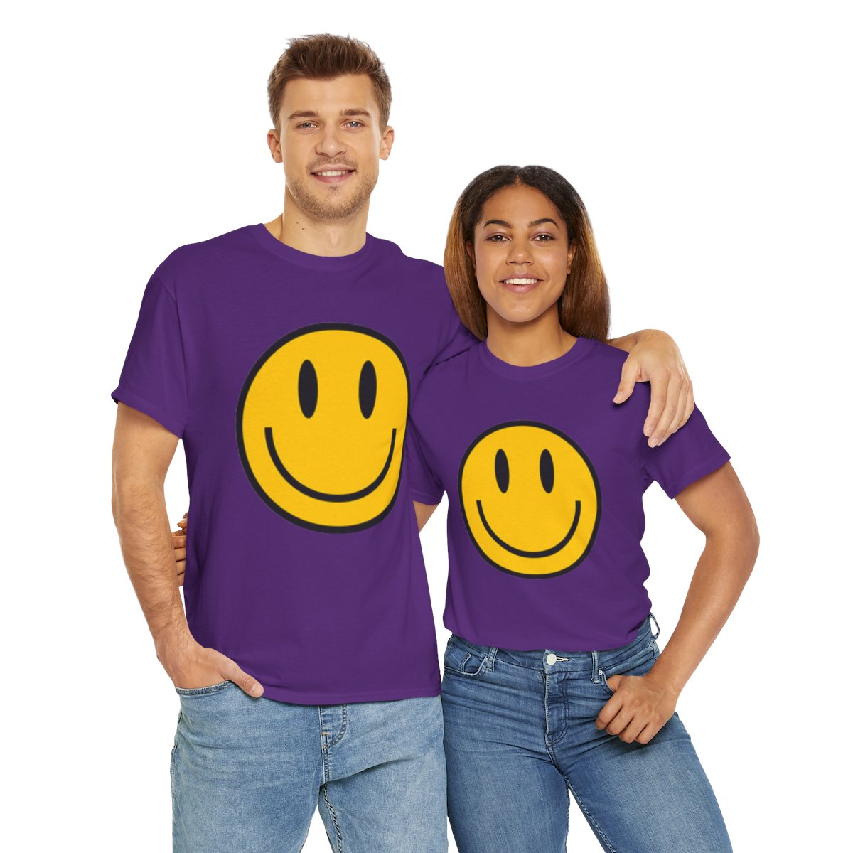 Smiley Face Heavy Cotton Graphic Tee
