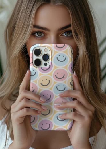 Smile Every Day with Pastel Happy Faces Phone Cases for a Vibe Boost