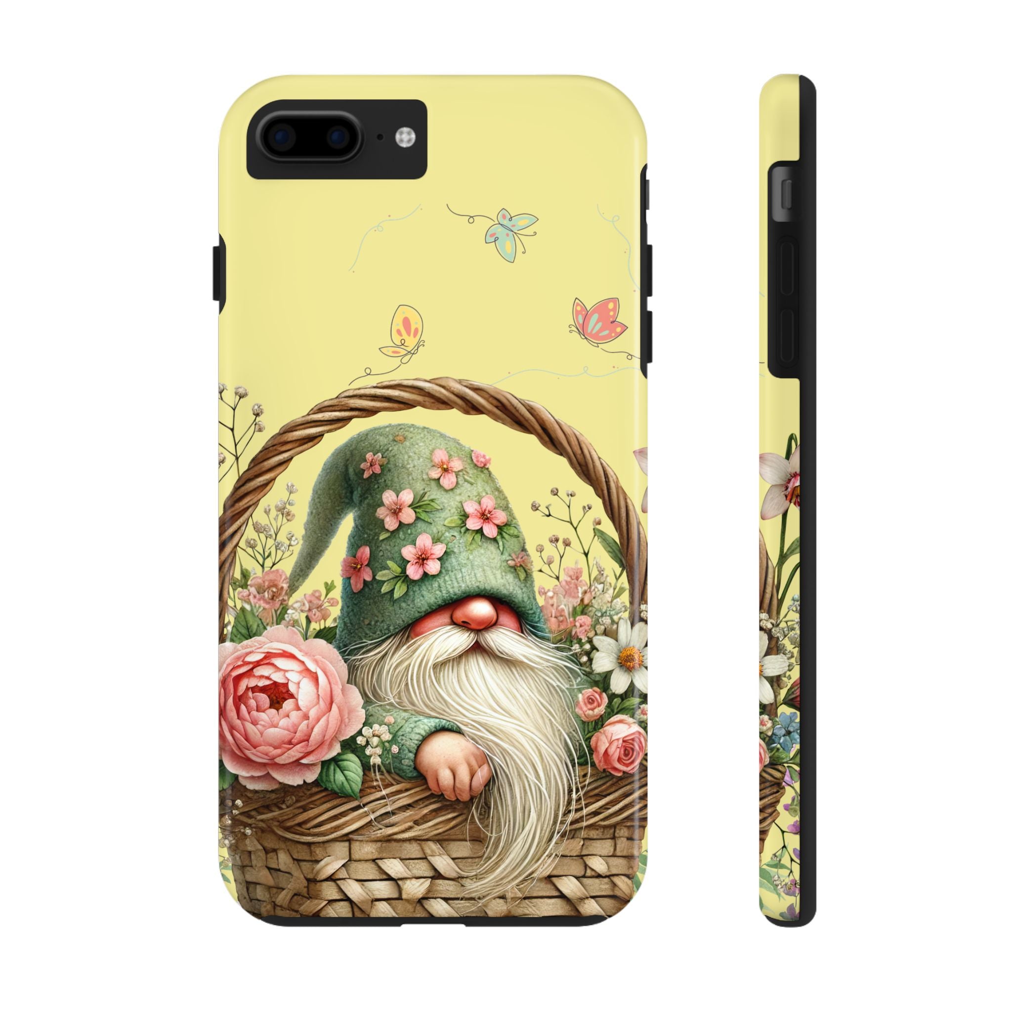 Whimsical Flower Gnome Phone Case, Cute Spring Accessory for Gifting, Nature Lovers, Birthdays, and Every Day iPhone Samsung
